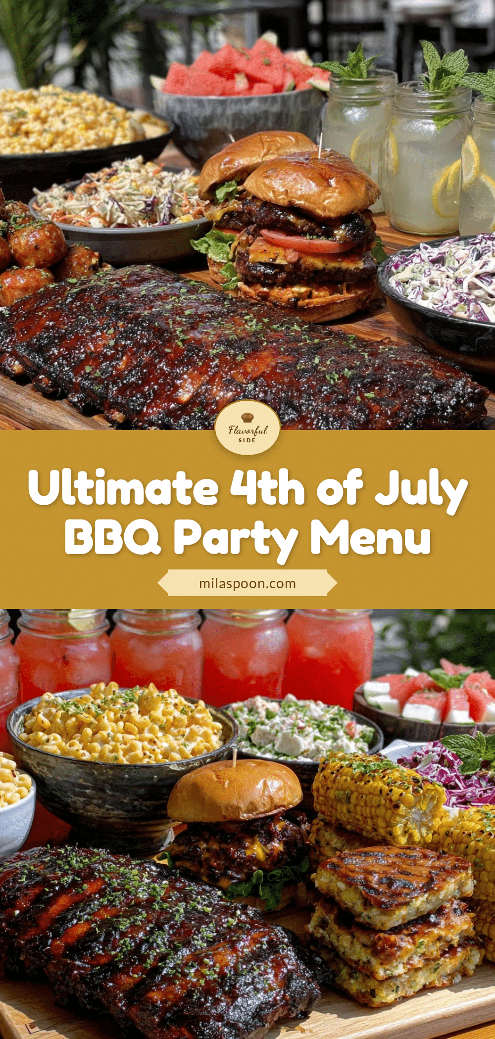 4th of July BBQ party menu recipe