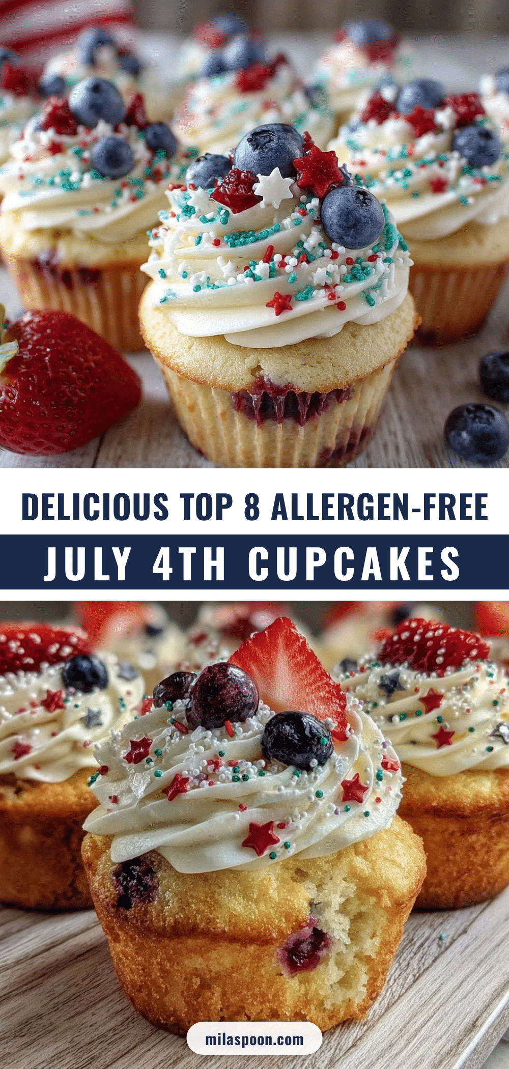 allergen-free July 4th cupcakes recipe