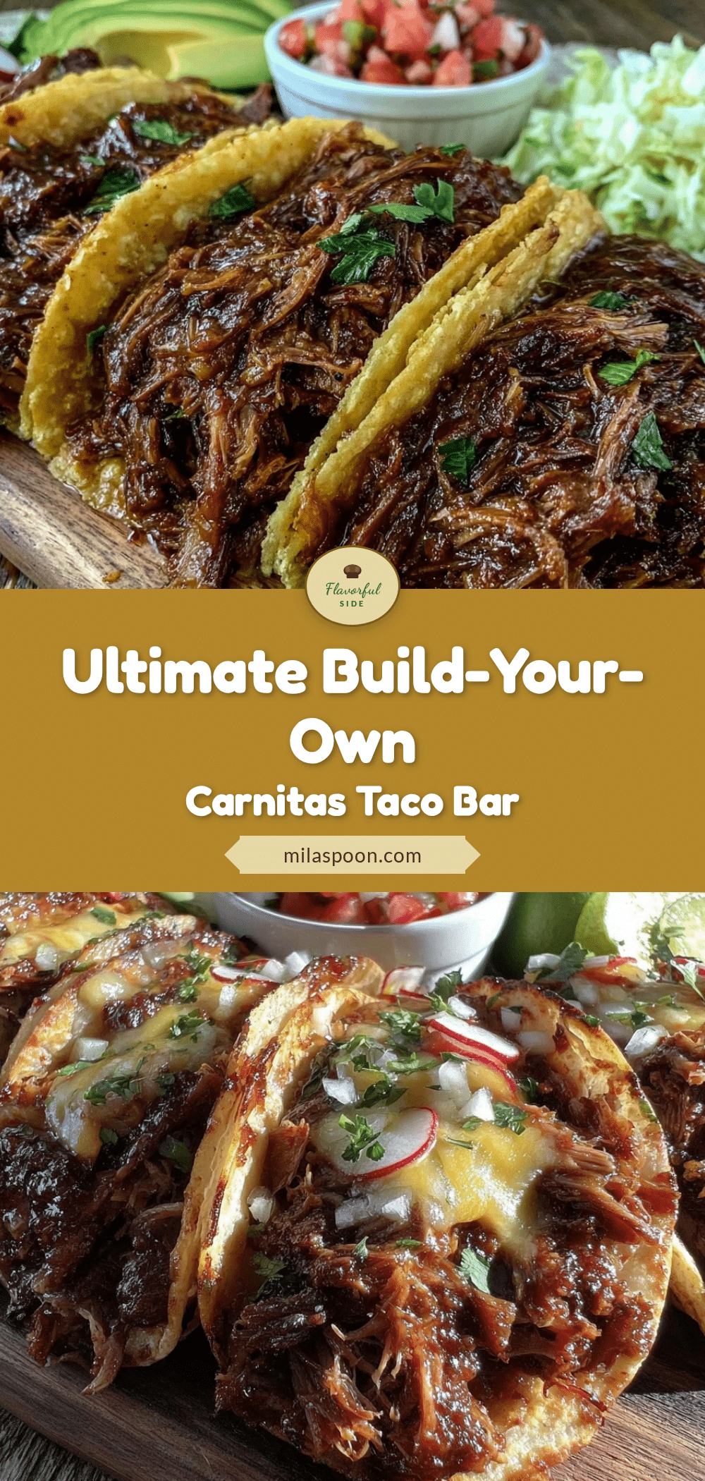 build-your-own carnitas street taco bar recipe