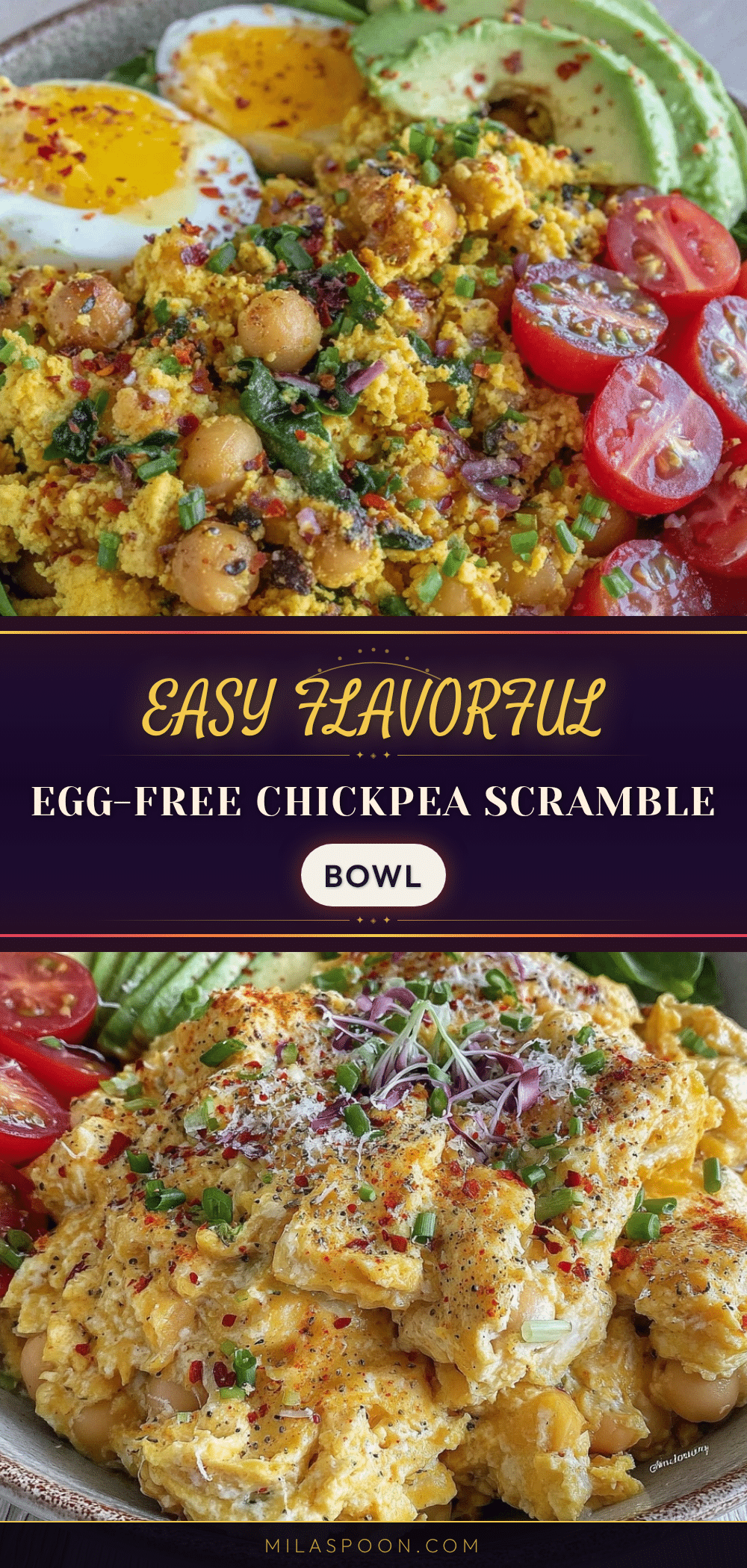 chickpea scramble breakfast bowl recipe