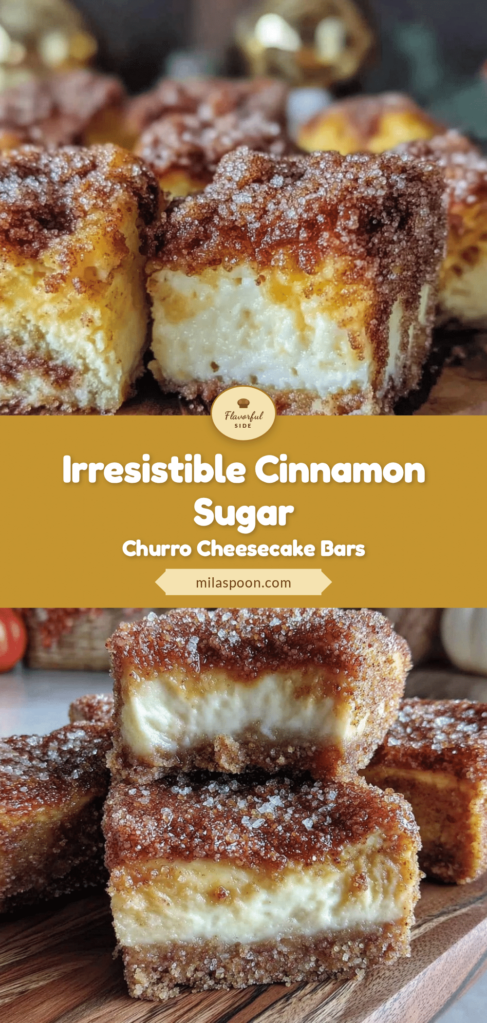 churro cheesecake bars recipe