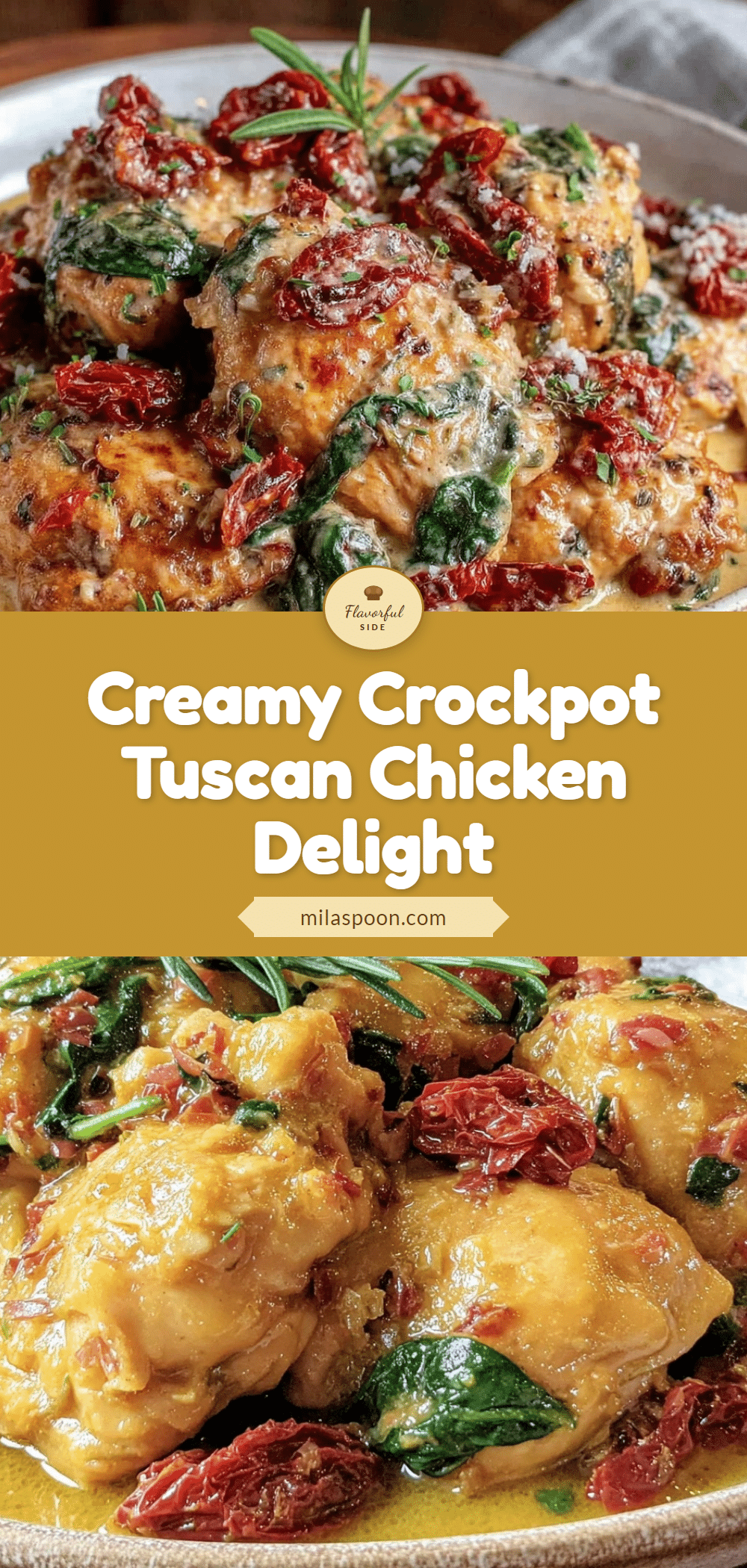 creamy crockpot tuscan chicken recipe