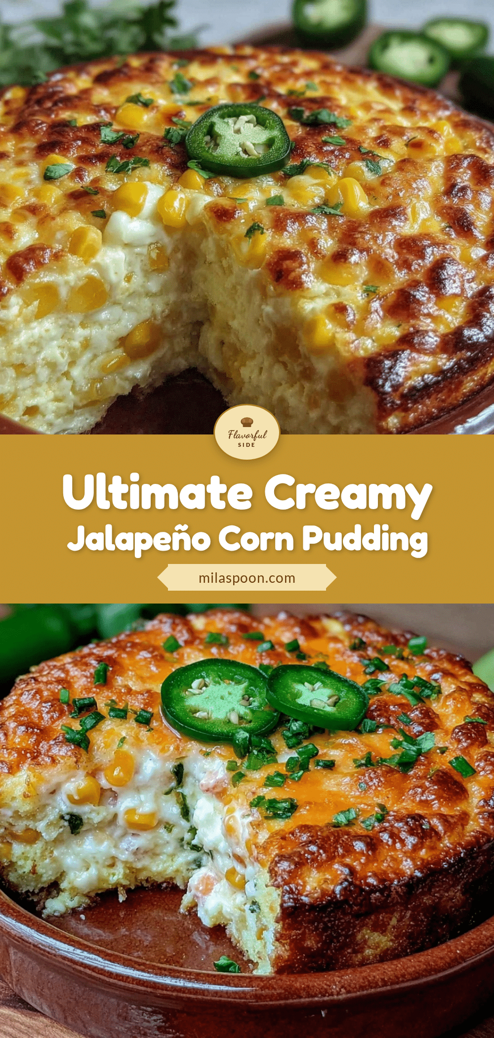creamy jalapeño corn pudding bake recipe
