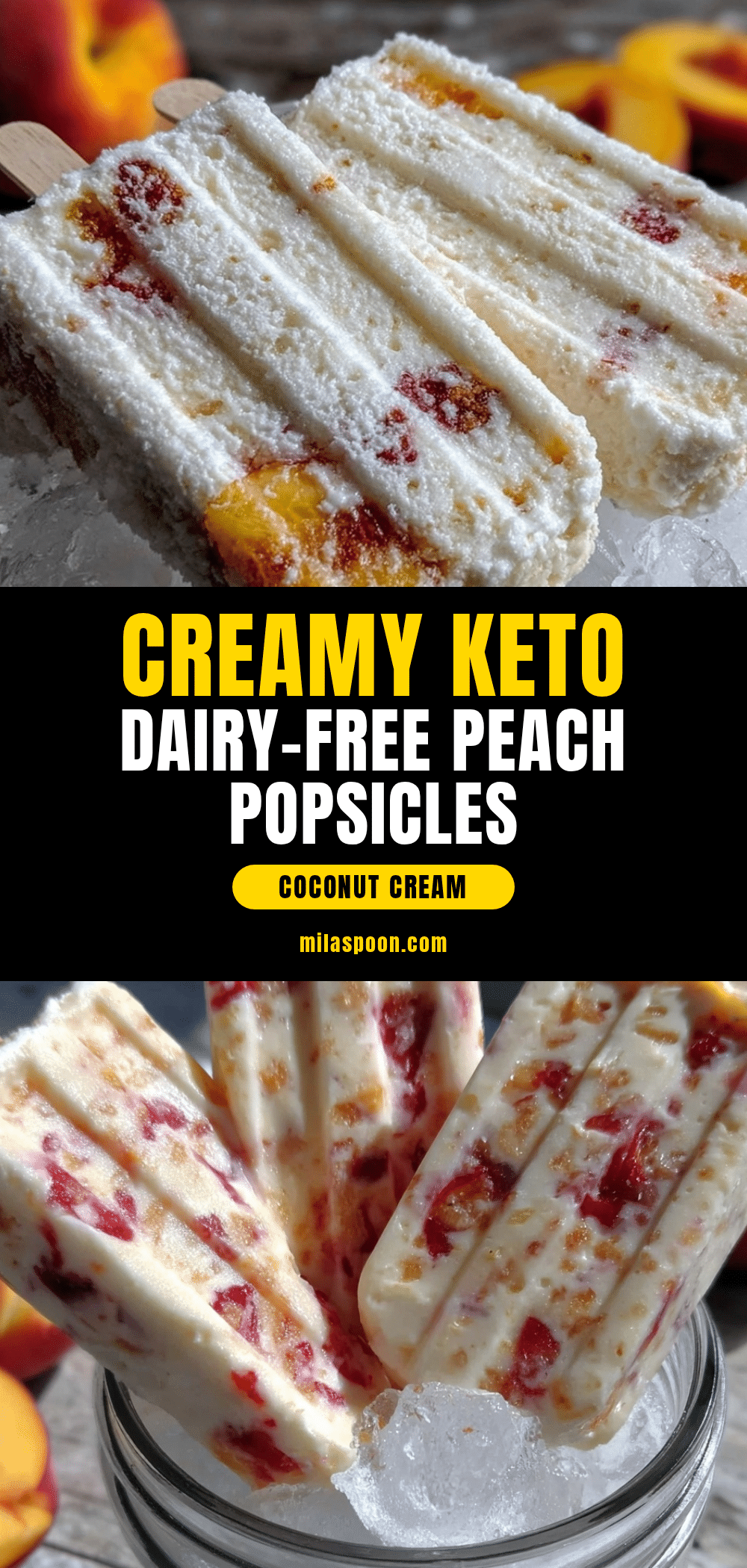 creamy keto dairy-free peach popsicles recipe