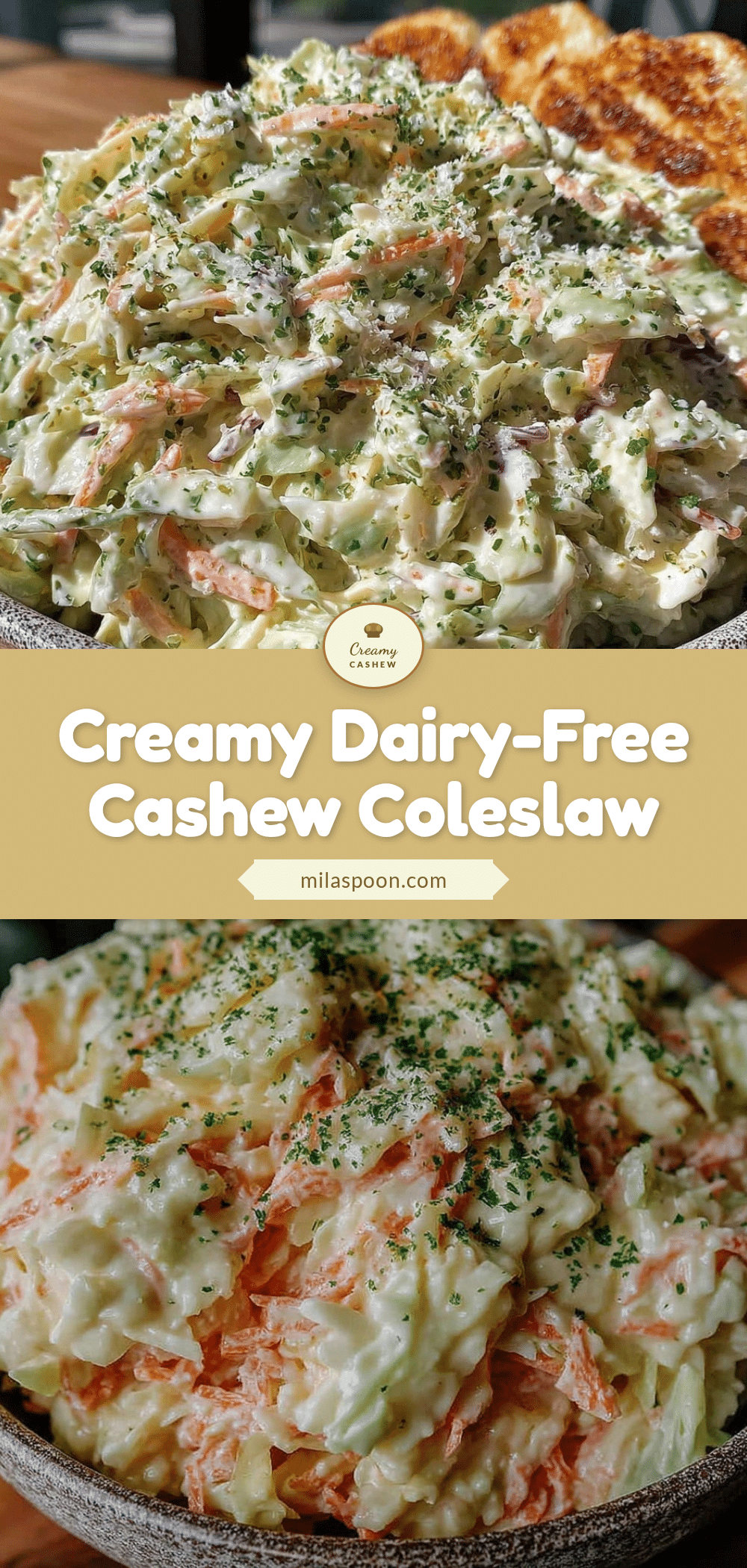 dairy-free creamy coleslaw recipe