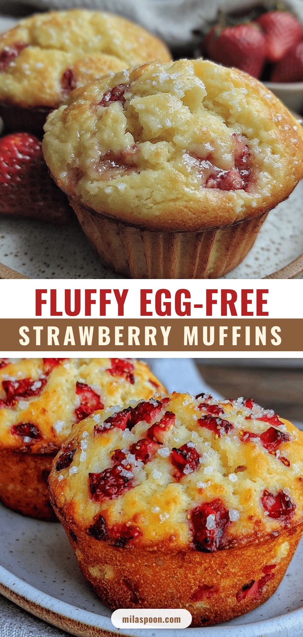 egg-free strawberry muffins recipe