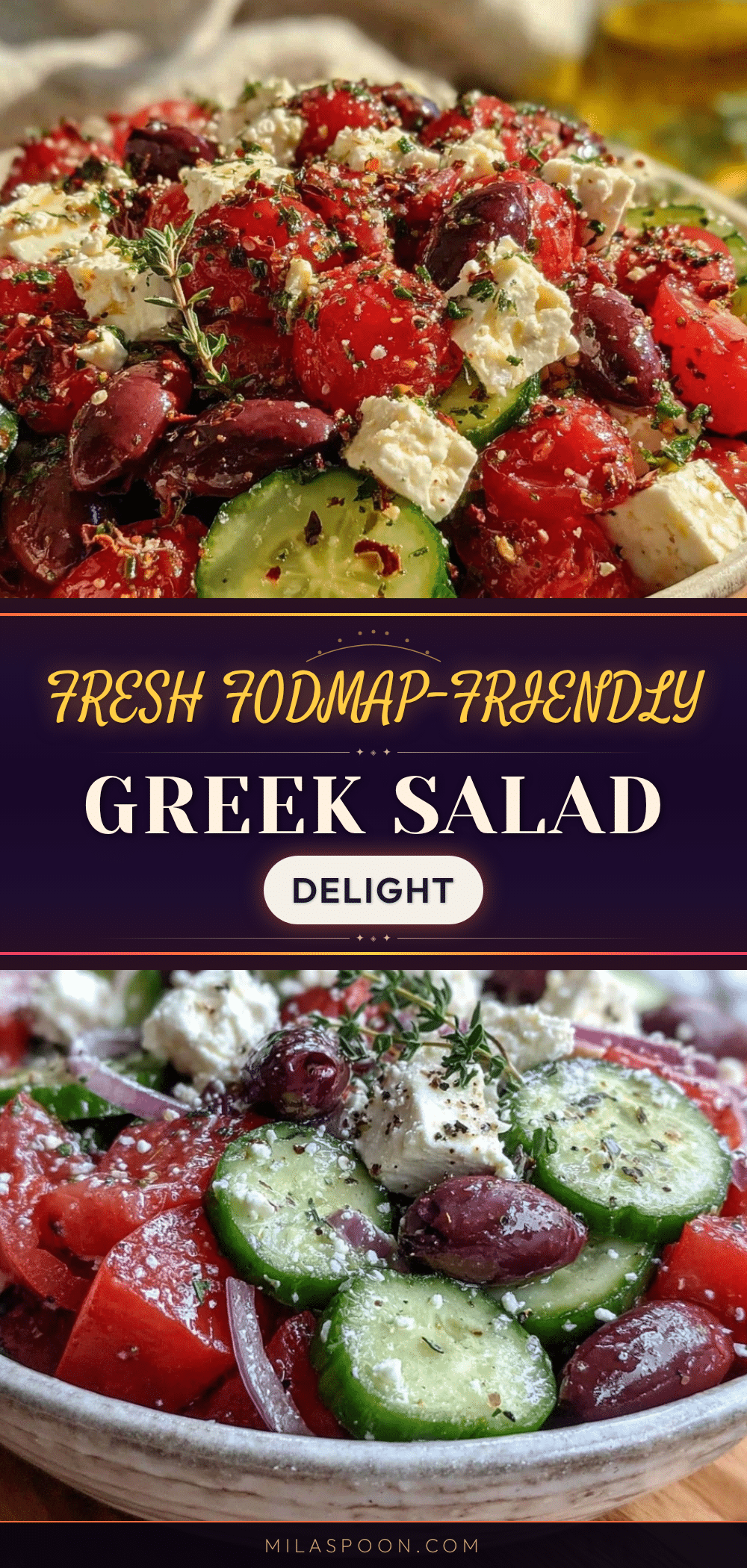 fresh FODMAP-friendly Greek salad recipe
