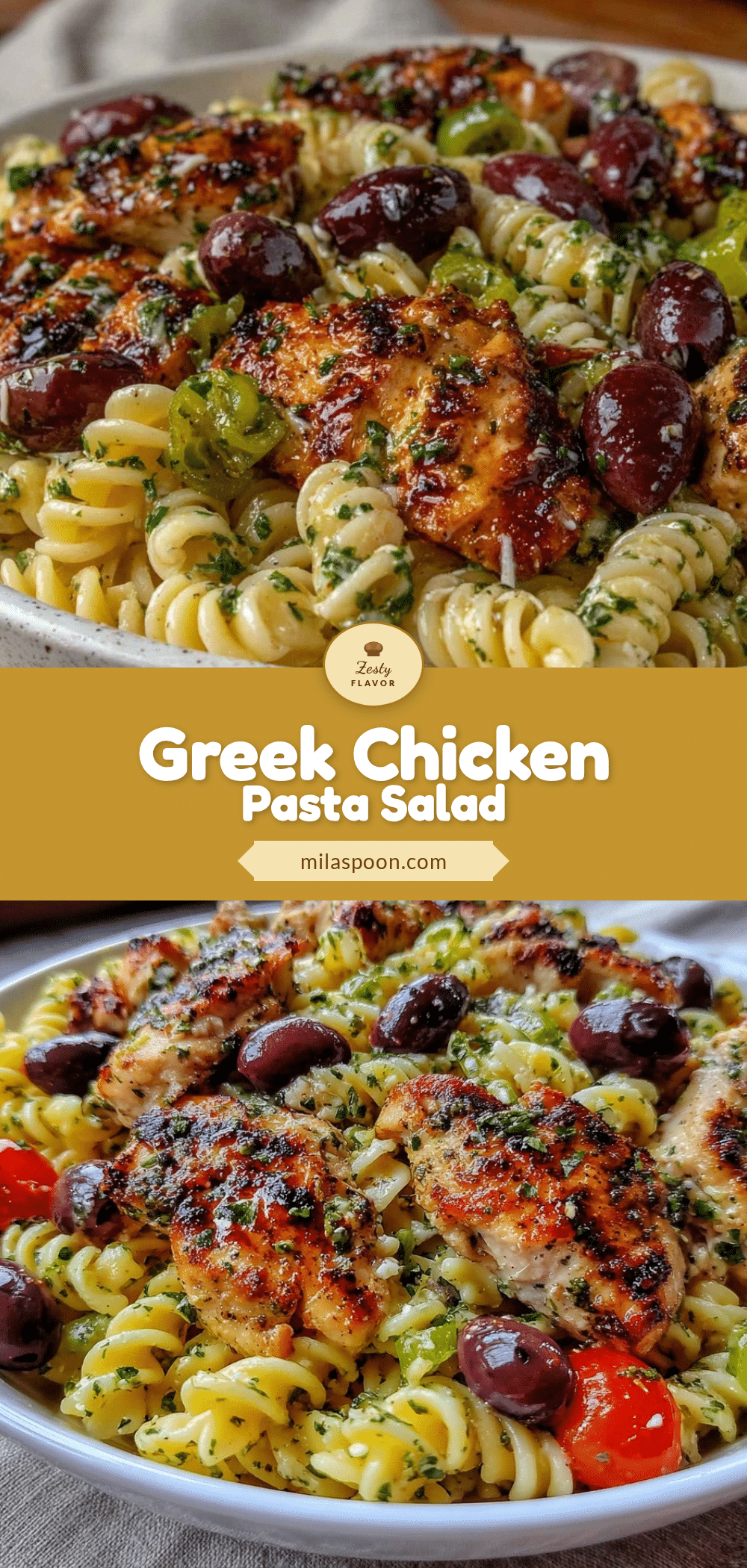 fresh greek chicken pasta salad recipe