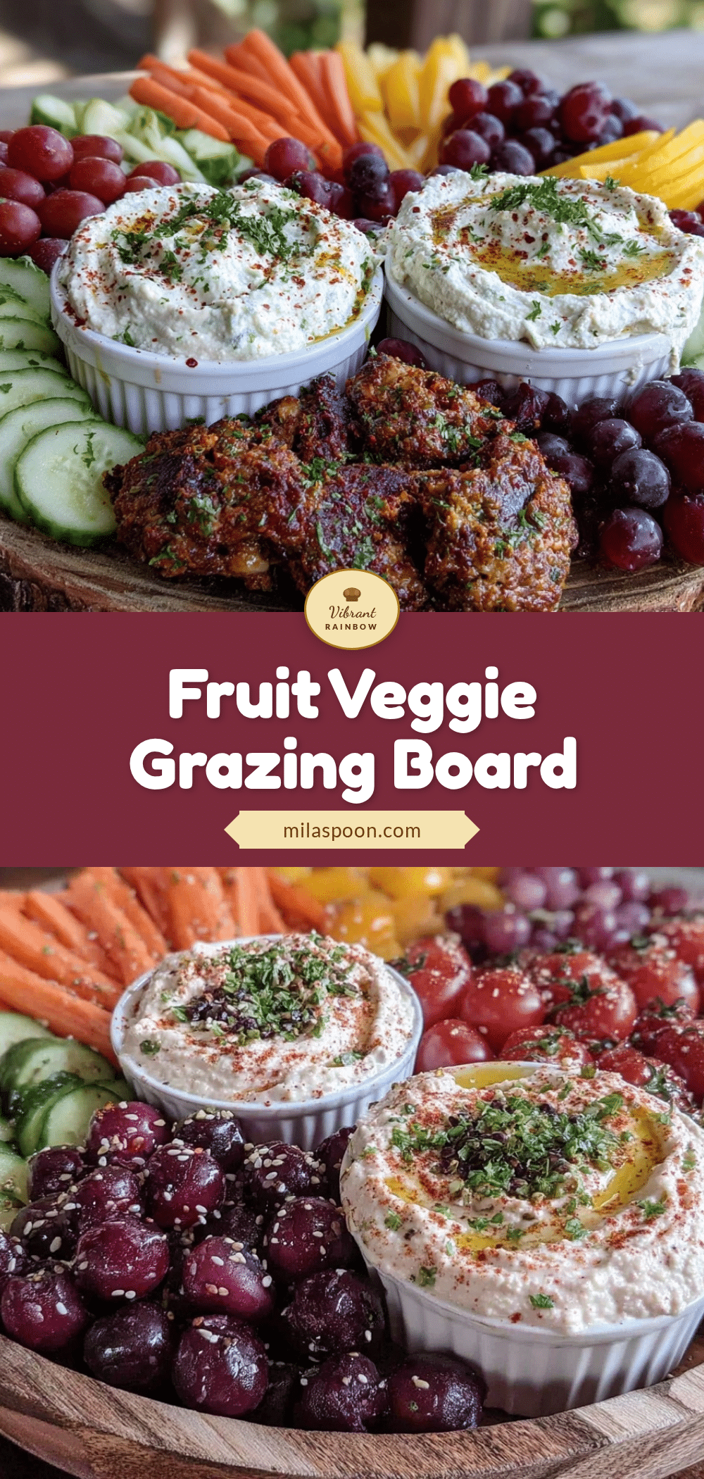 fresh pride month rainbow fruit and veggie grazing board recipe