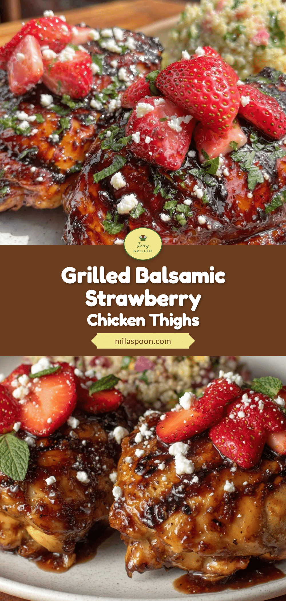 grilled balsamic strawberry chicken thighs recipe