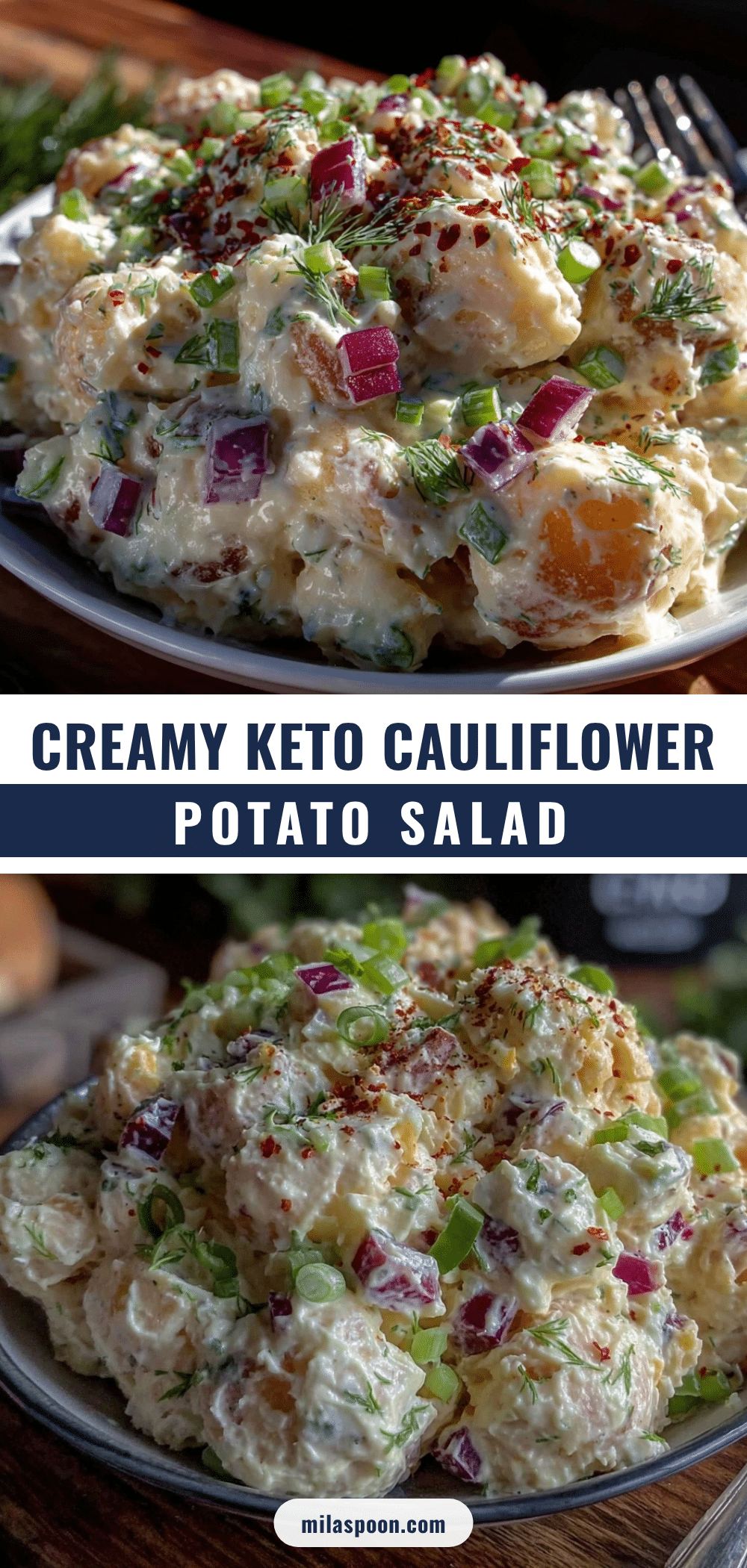 keto cauliflower potato salad recipe