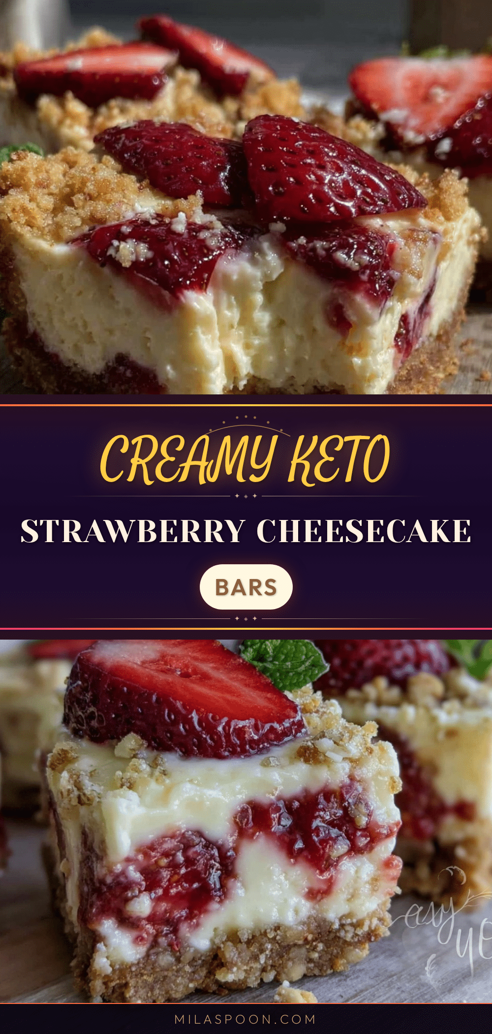 keto strawberry cheesecake bars recipe