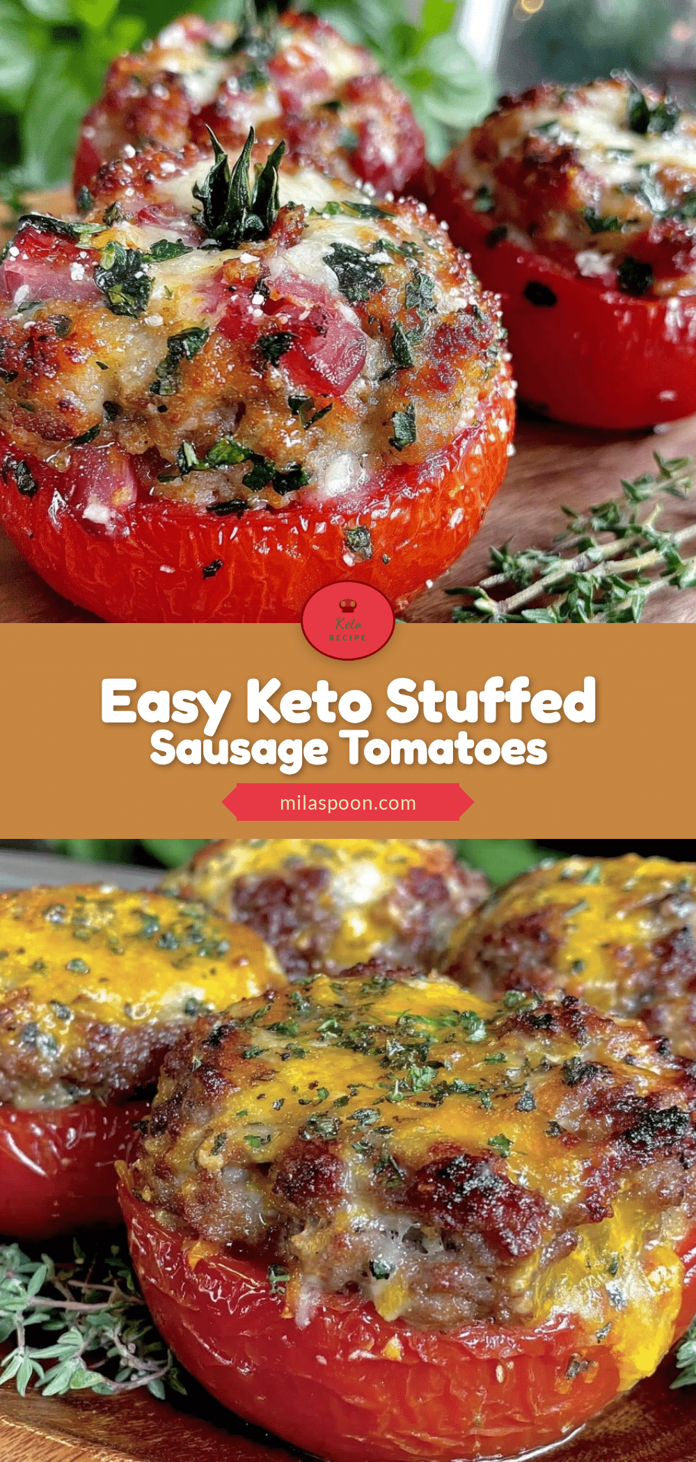 keto stuffed tomatoes with sausage recipe