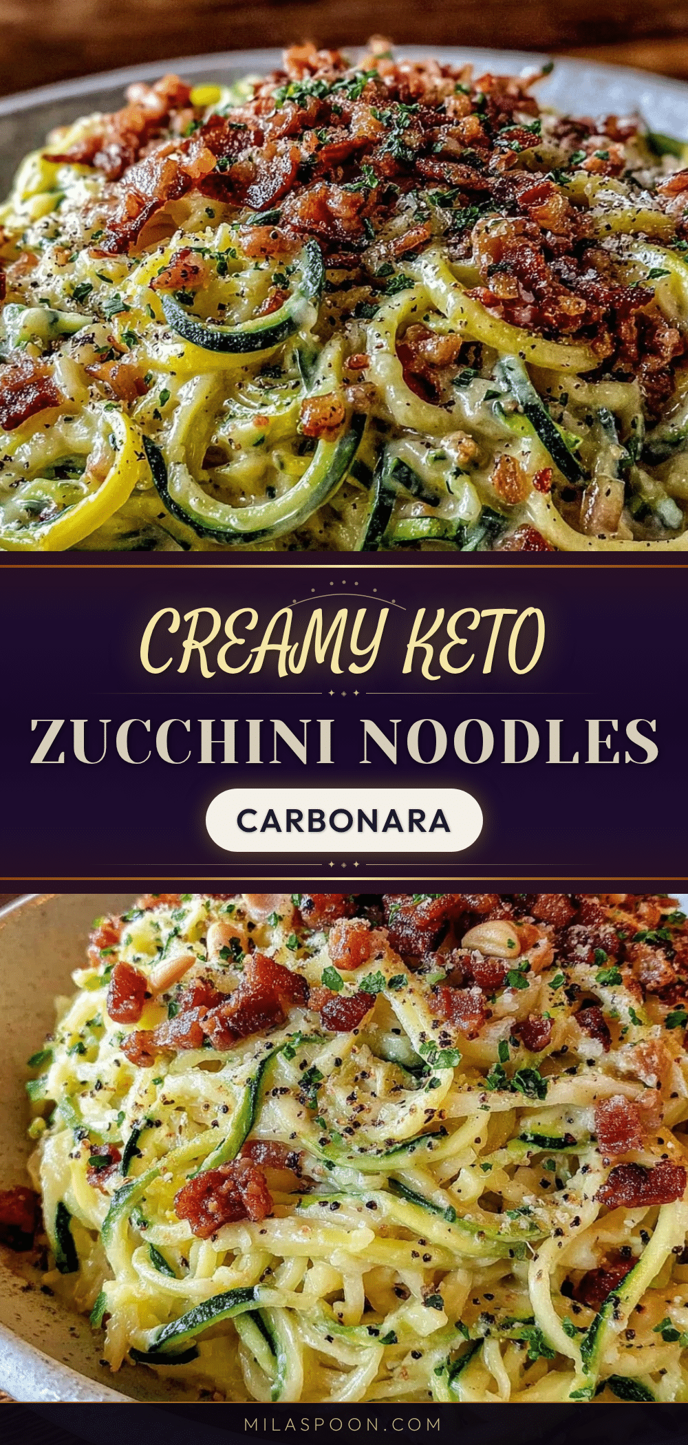 keto zucchini noodles carbonara recipe