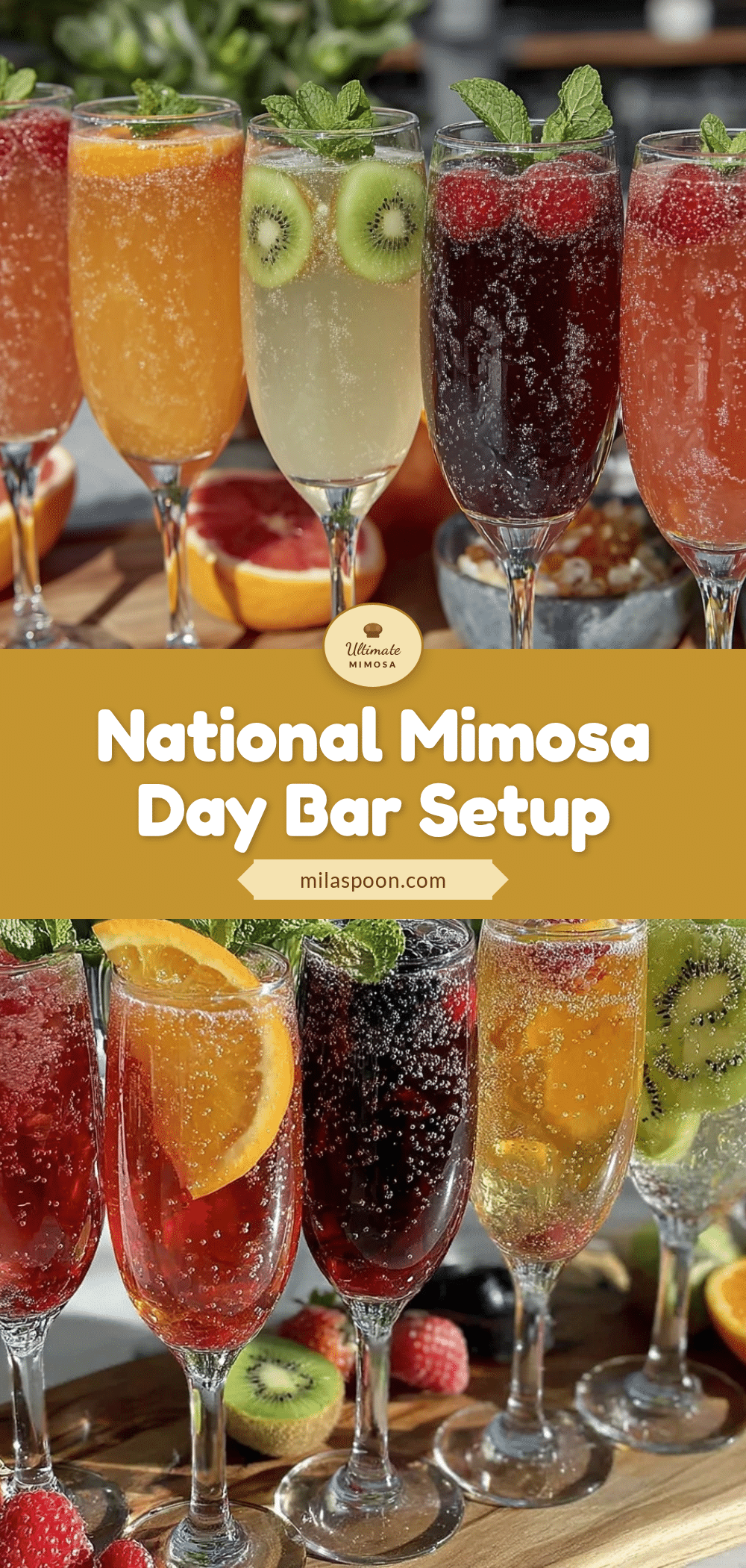 national mimosa day bar setup recipe