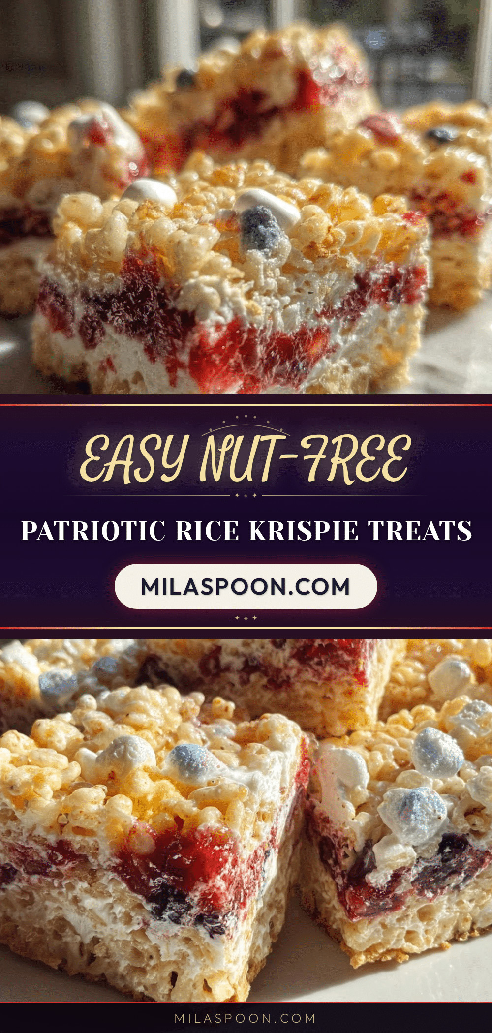 nut-free patriotic rice krispie treats recipe