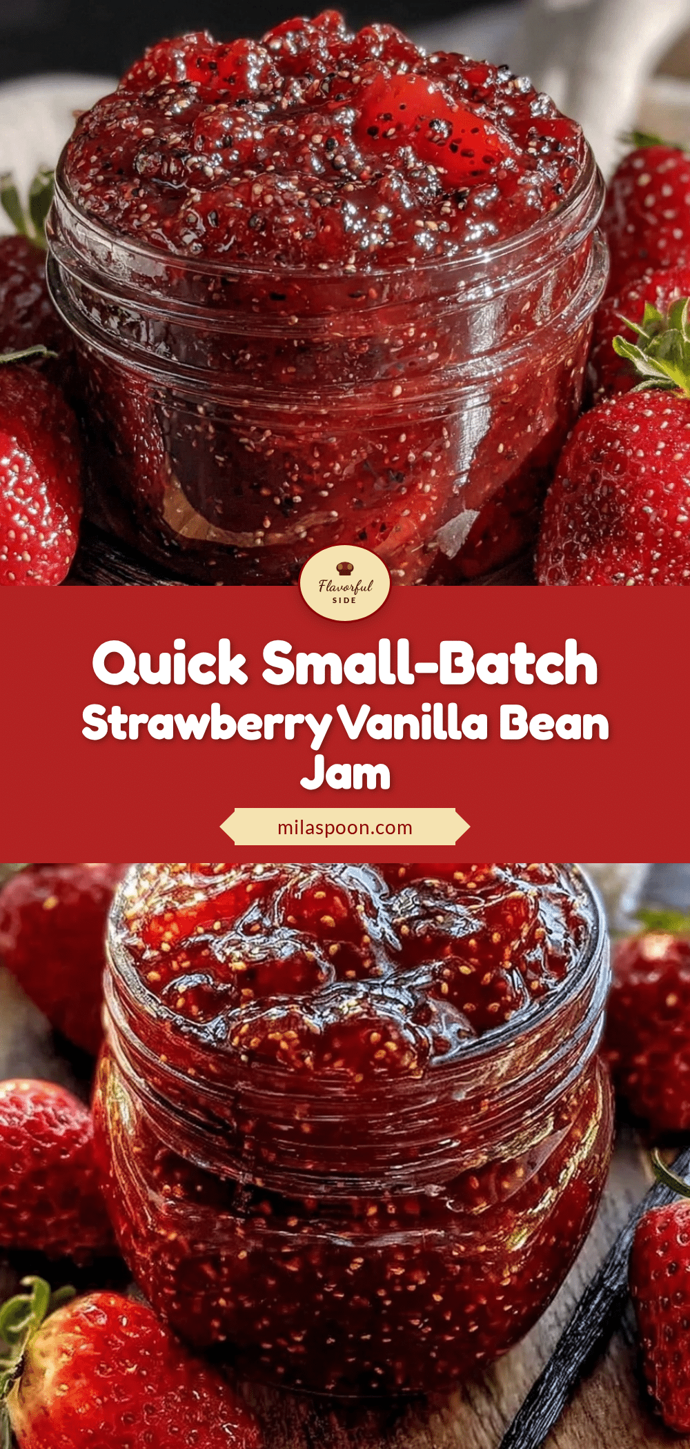 small-batch strawberry vanilla bean jam recipe