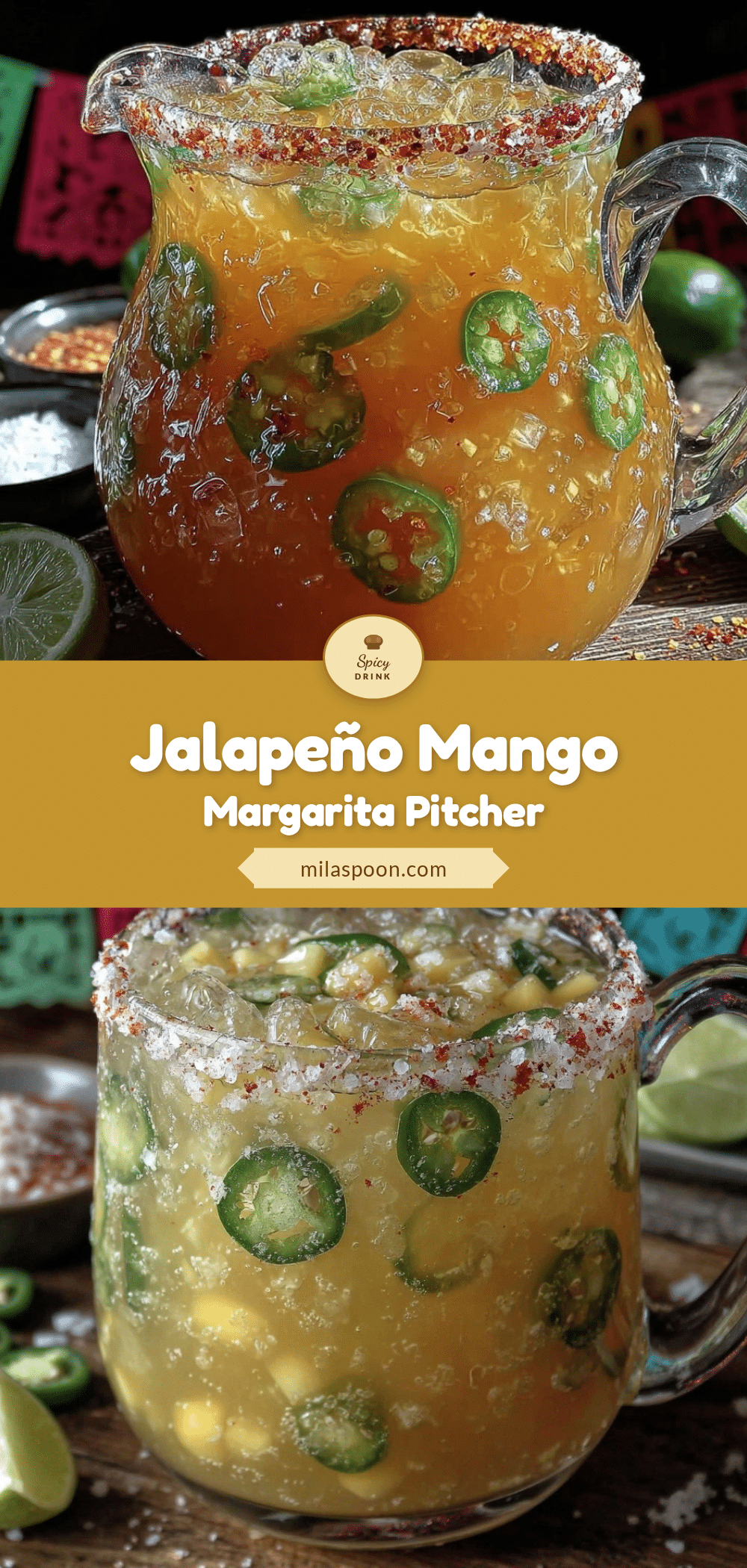 spicy jalapeño mango margarita pitcher recipe