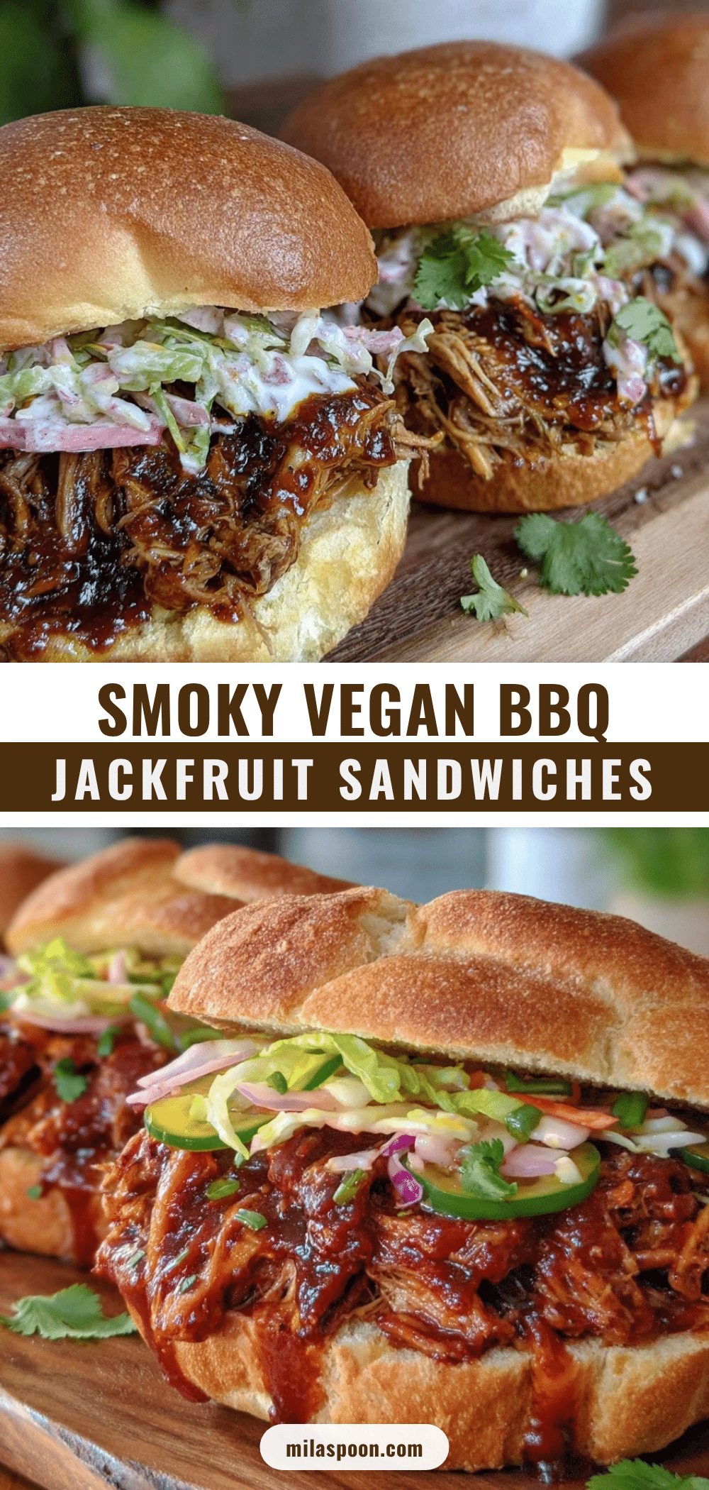 vegan BBQ jackfruit pulled pork sandwiches recipe