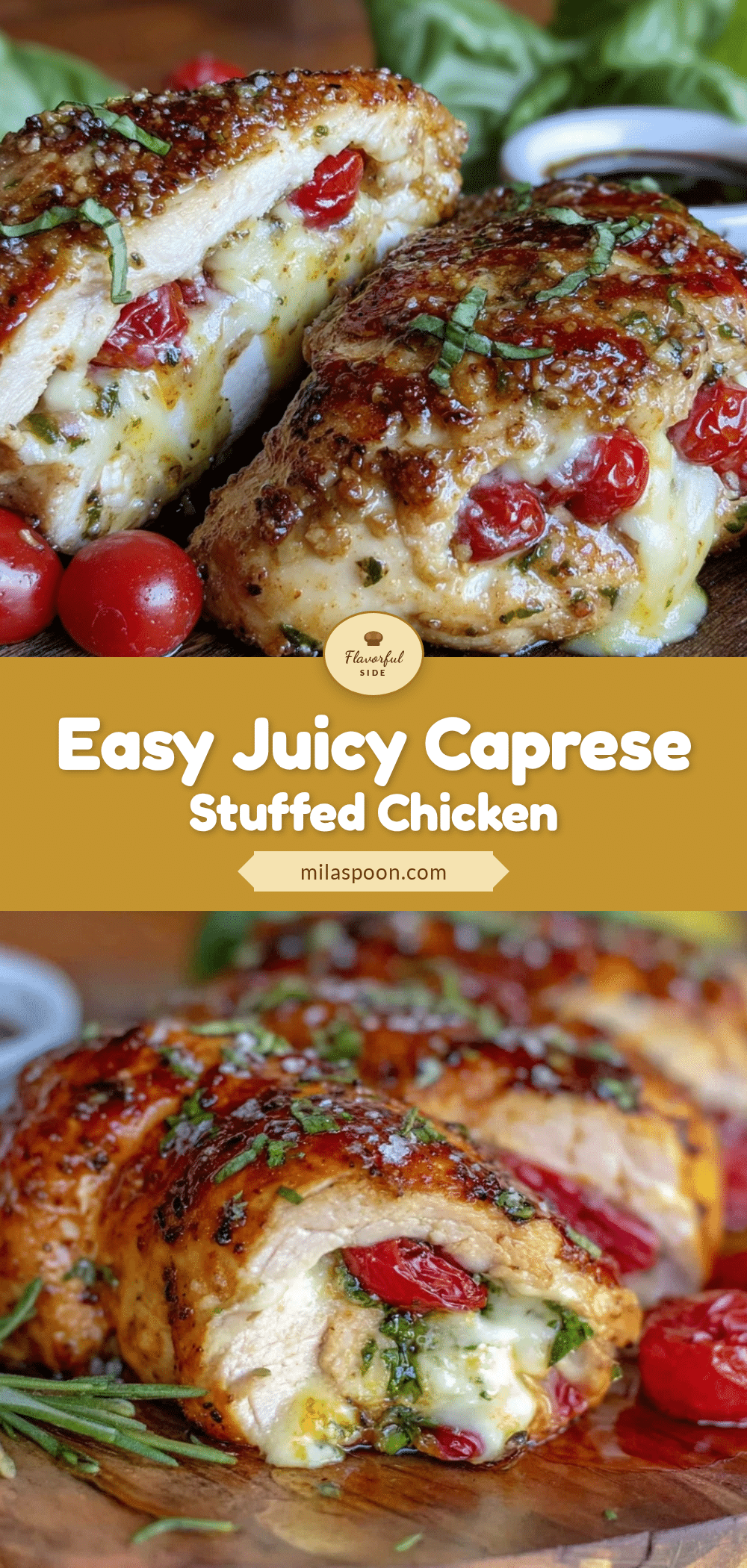 Caprese stuffed chicken breast recipe