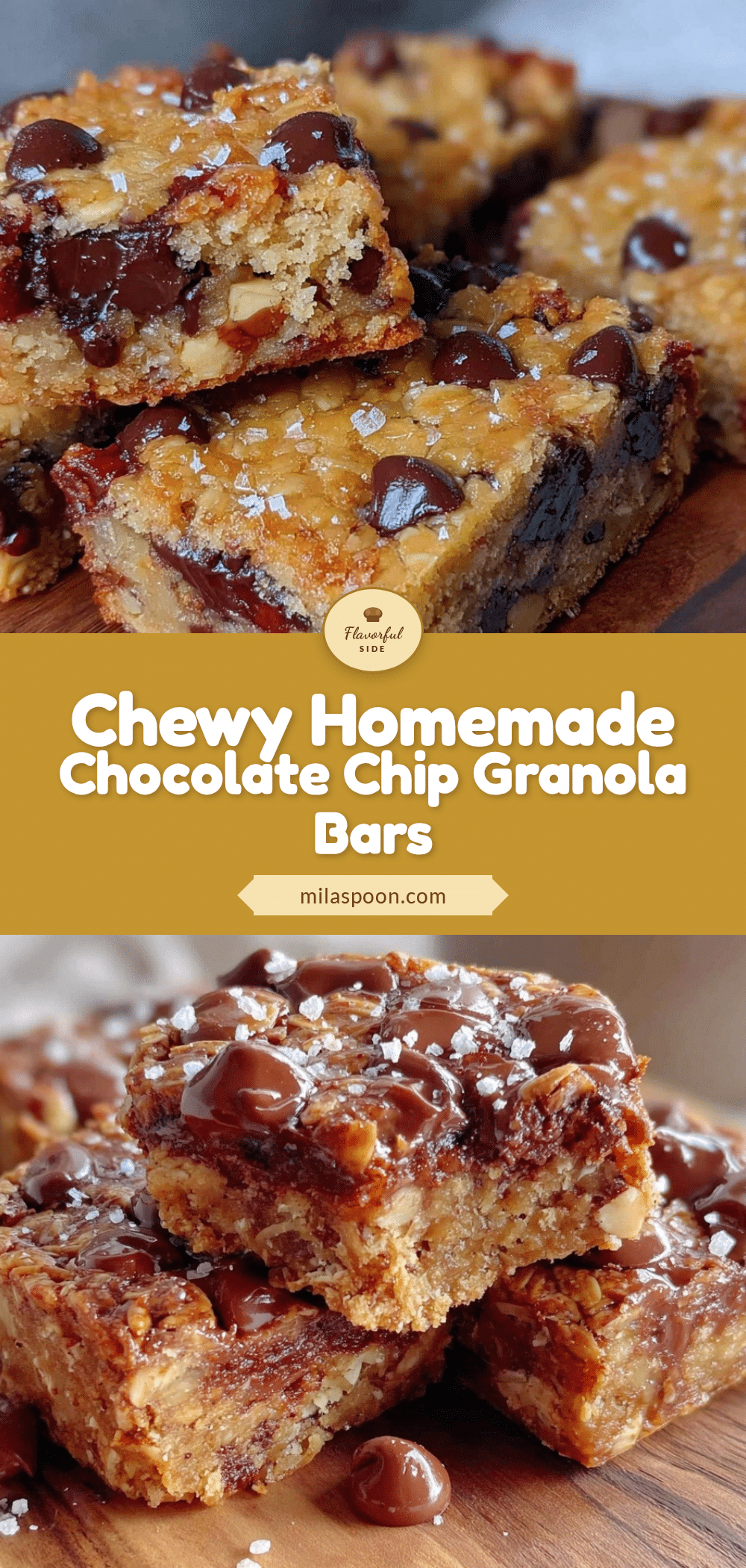 chewy homemade granola bars with chocolate chips recipe