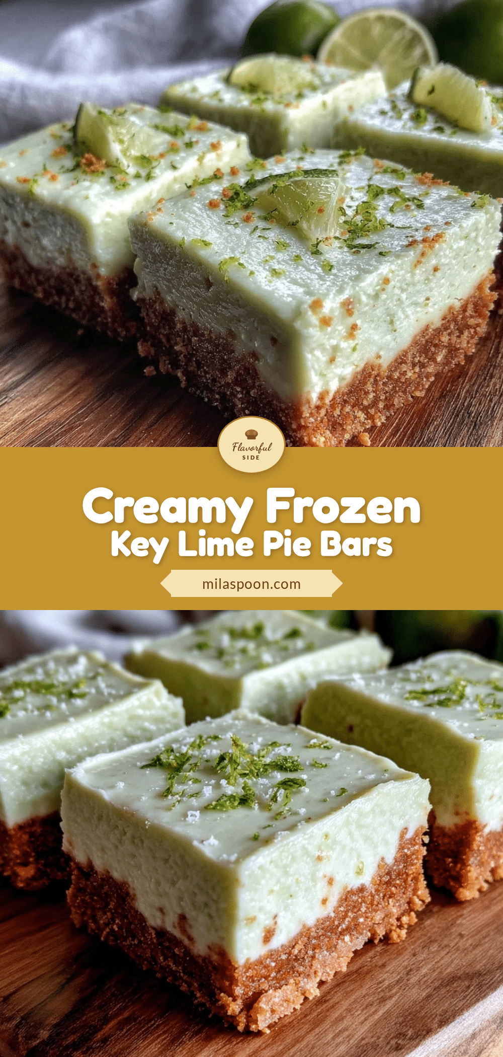 creamy frozen key lime pie bars recipe