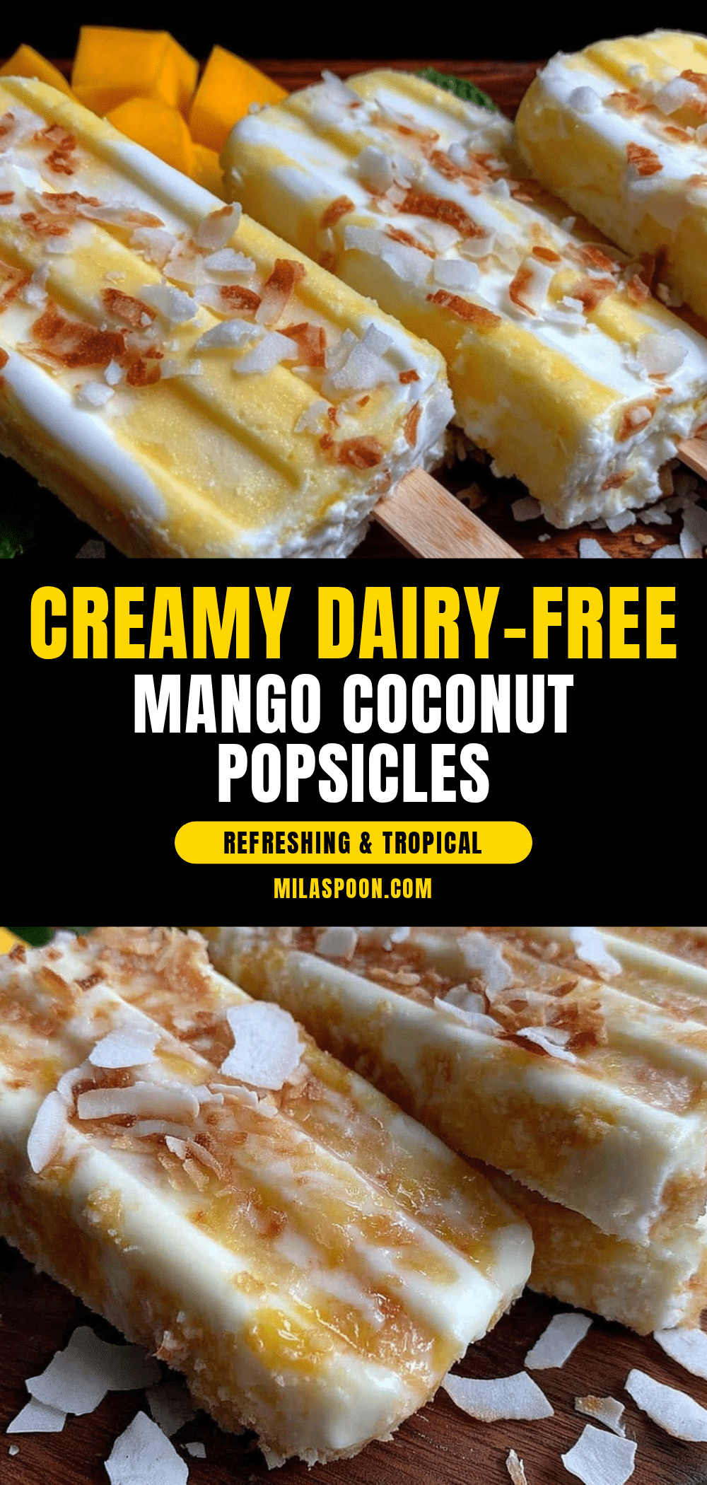 creamy mango coconut popsicles recipe