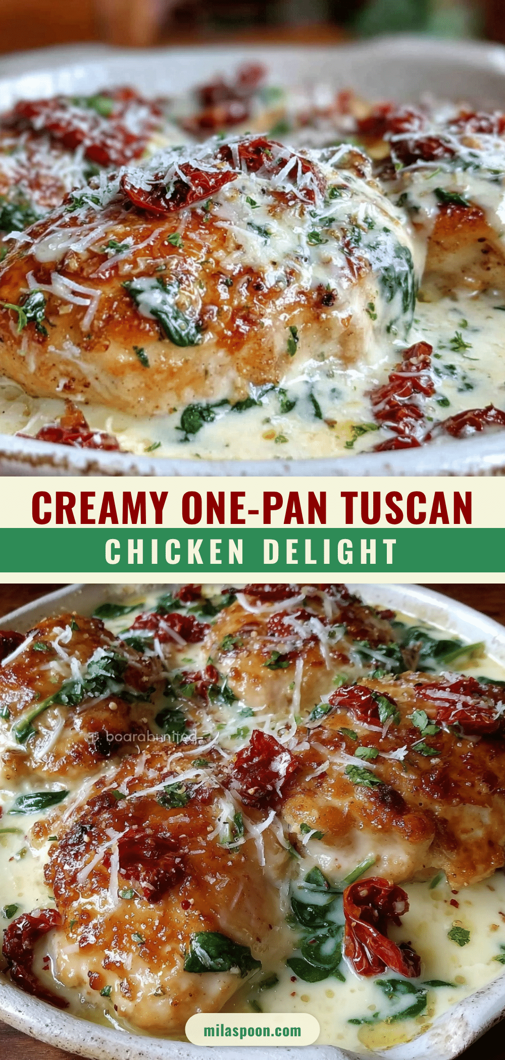 creamy one-pan tuscan chicken recipe