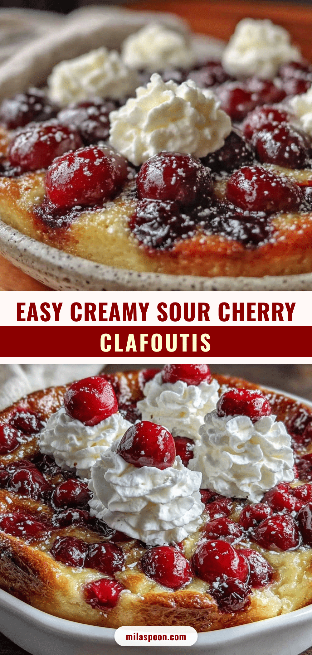 creamy sour cherry clafoutis recipe