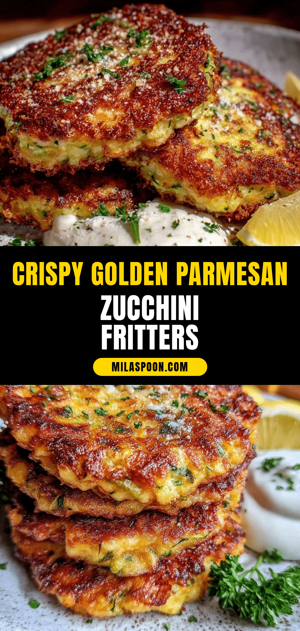 crispy parmesan zucchini fritters recipe