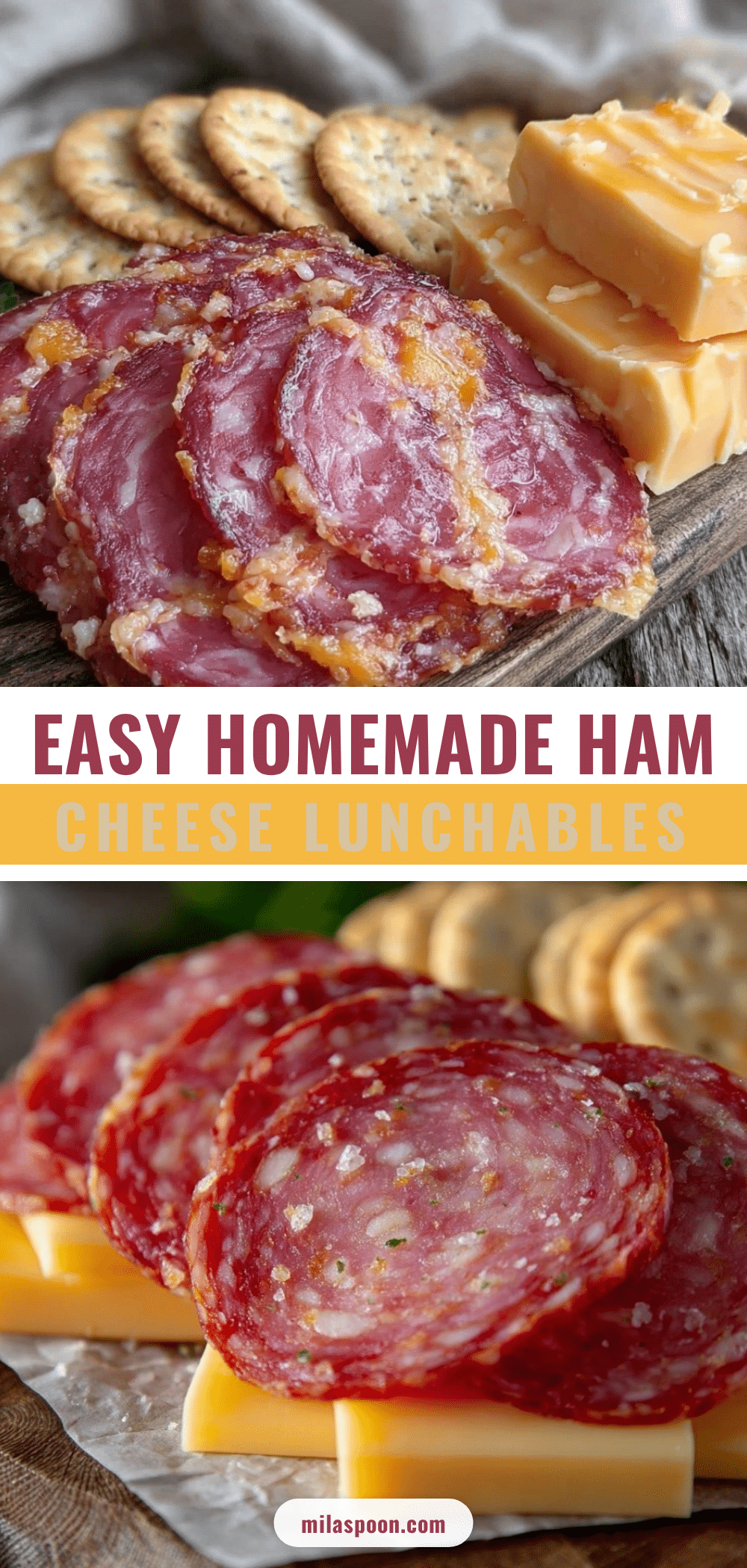 DIY Lunchables with Ham Cheese Crackers recipe