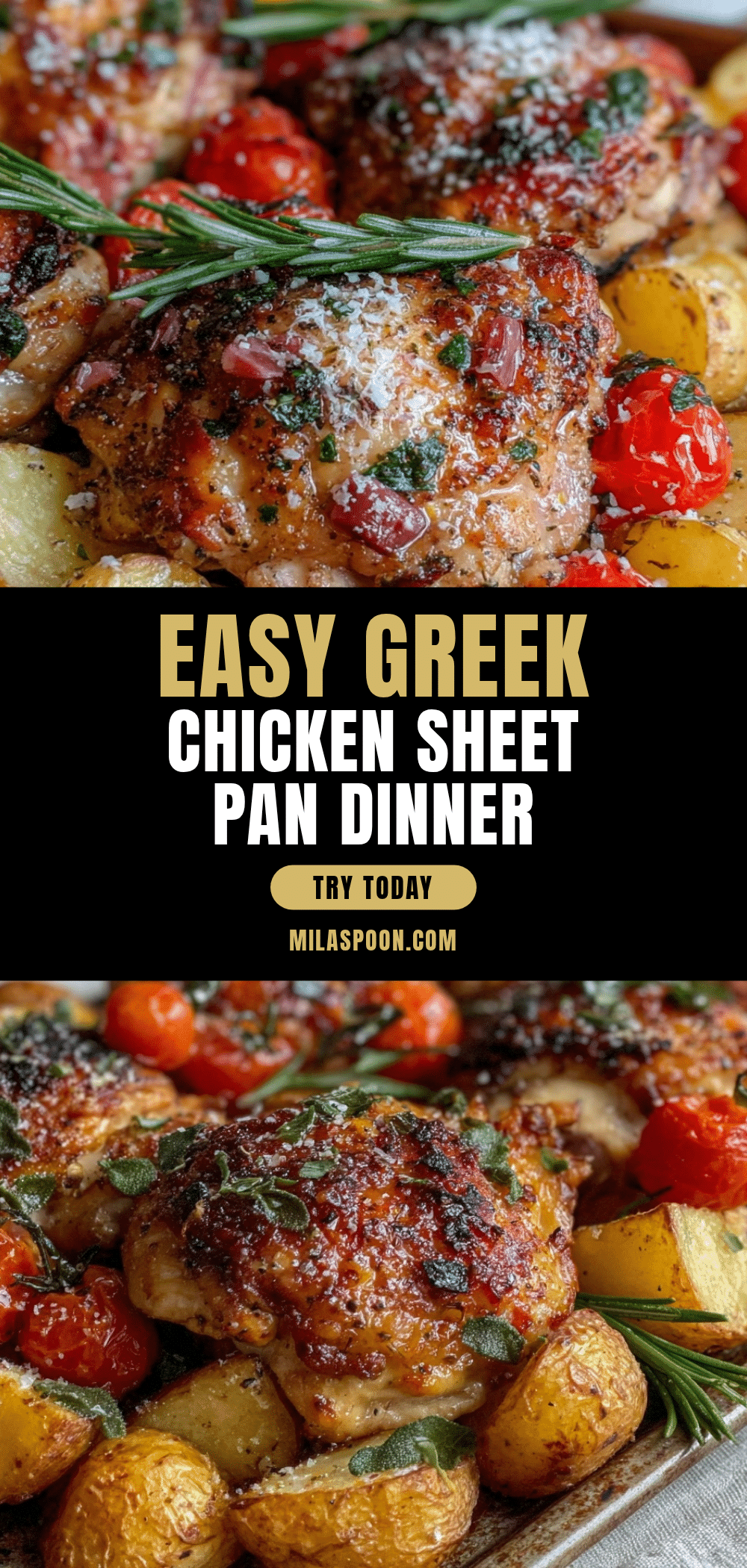 easy Greek chicken sheet pan dinner recipe