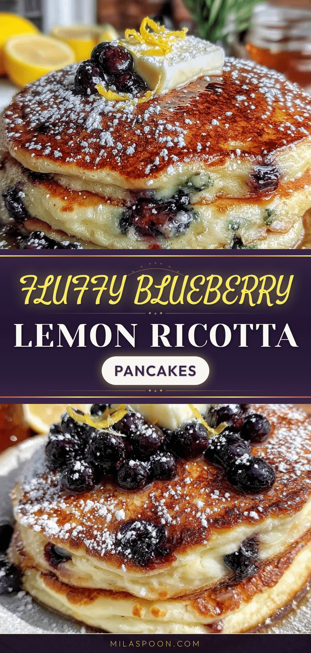 fluffy blueberry lemon ricotta pancakes recipe