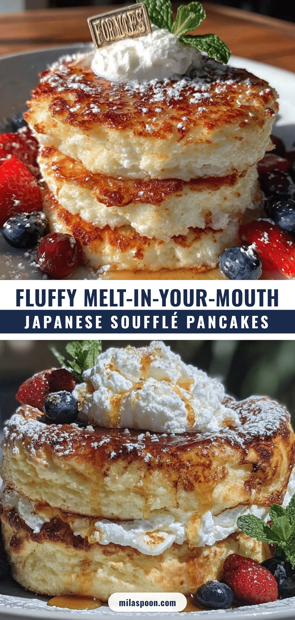 fluffy Japanese soufflé pancakes recipe