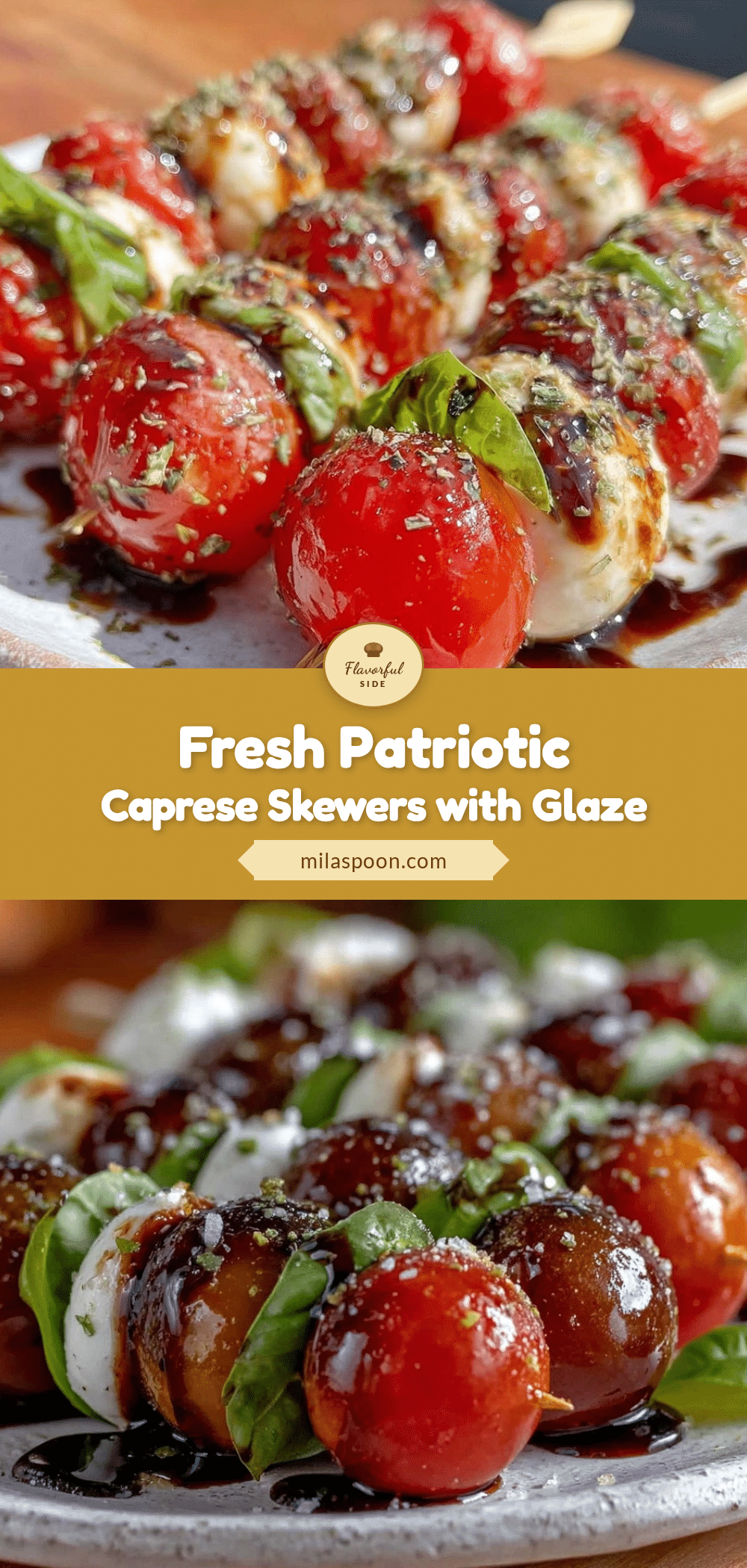 Fresh Patriotic Caprese Skewers recipe
