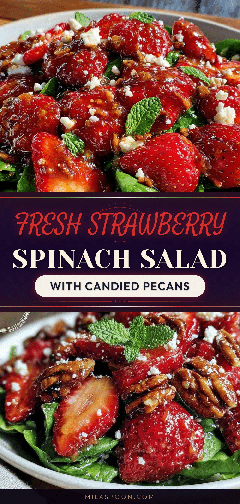 fresh strawberry spinach salad recipe