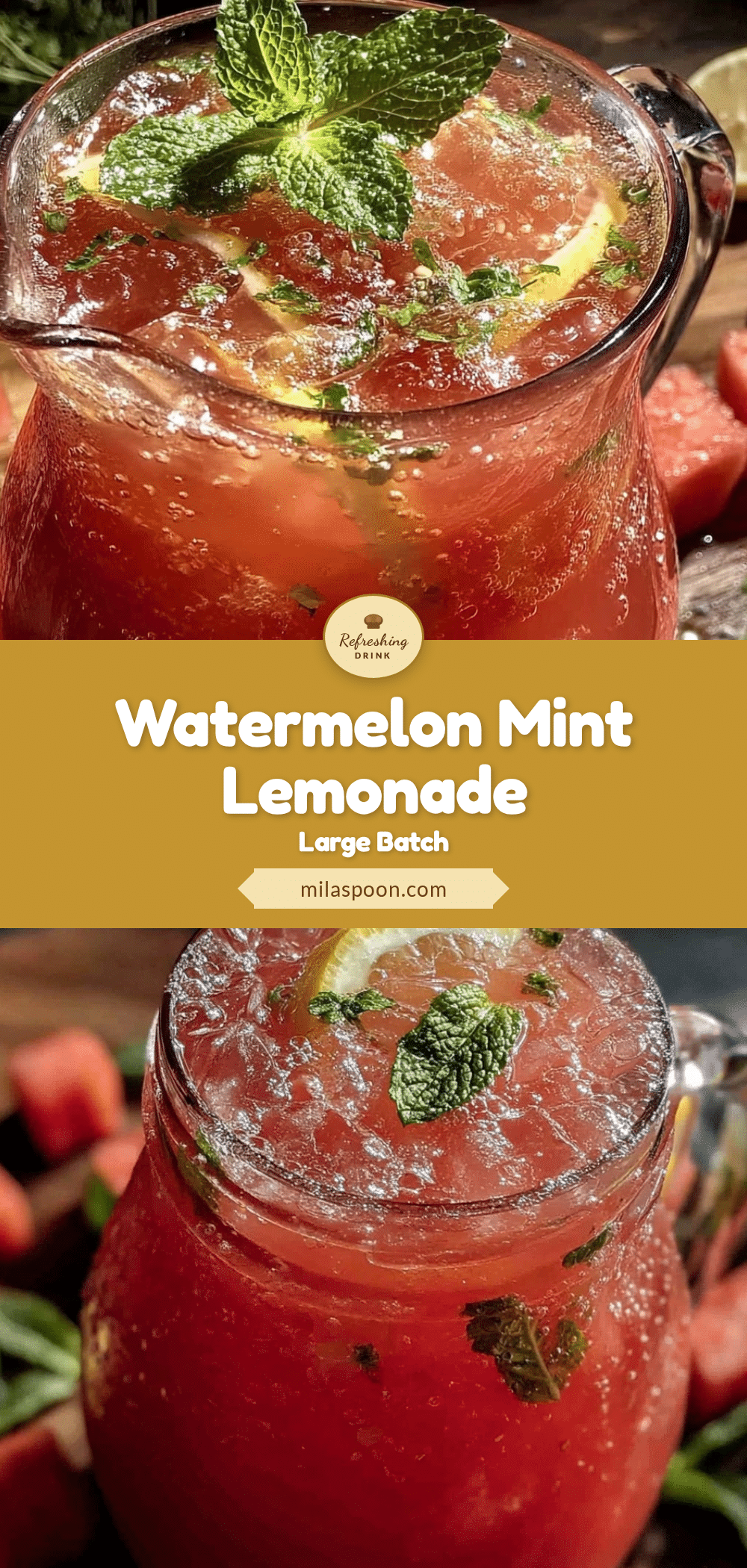 fresh watermelon mint lemonade recipe
