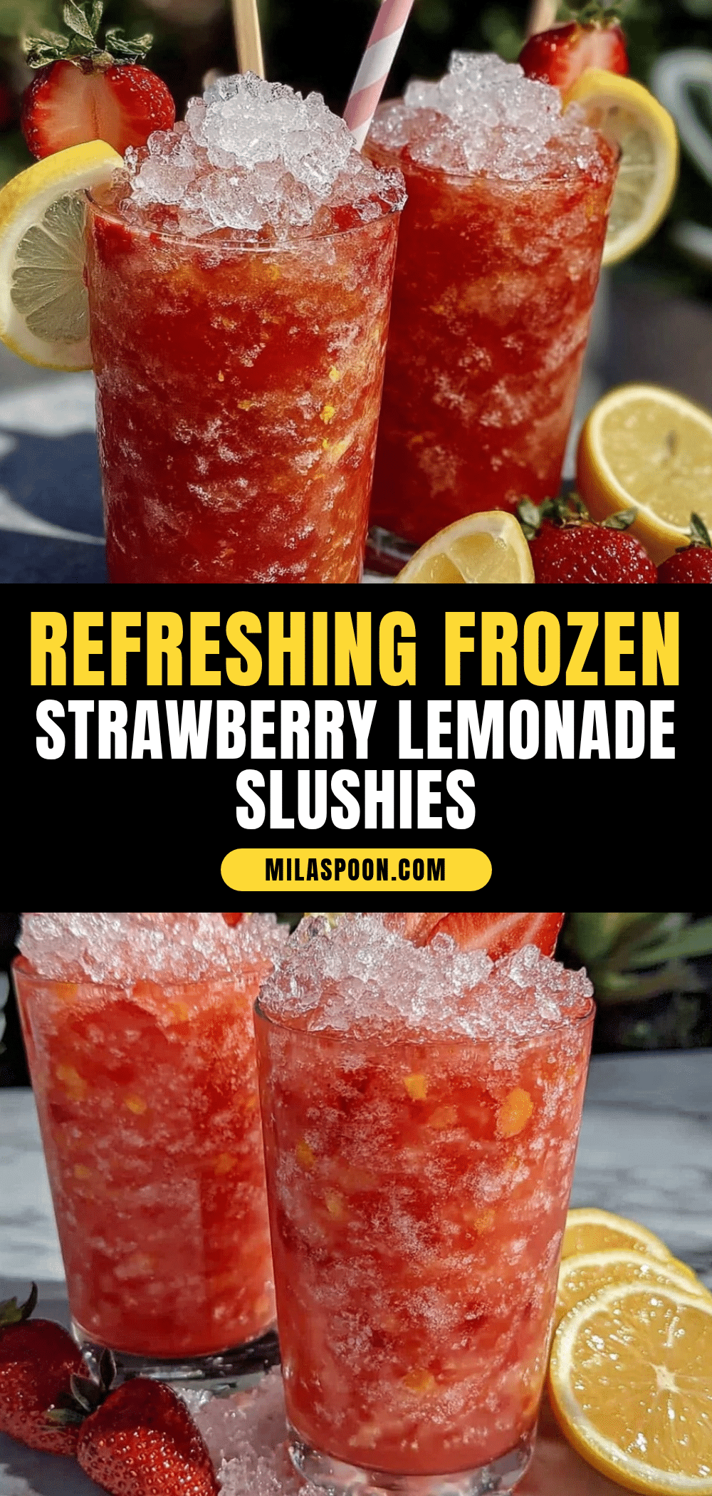 frozen strawberry lemonade slushies recipe