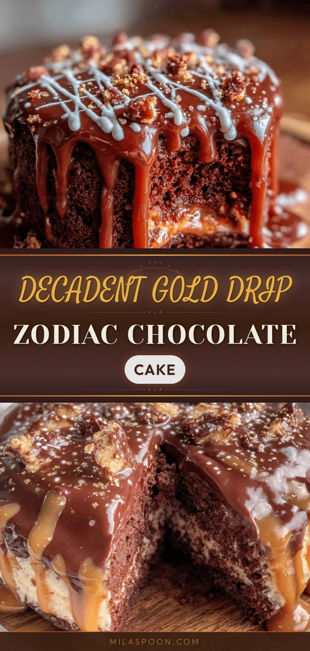 gold drip chocolate birthday cake recipe