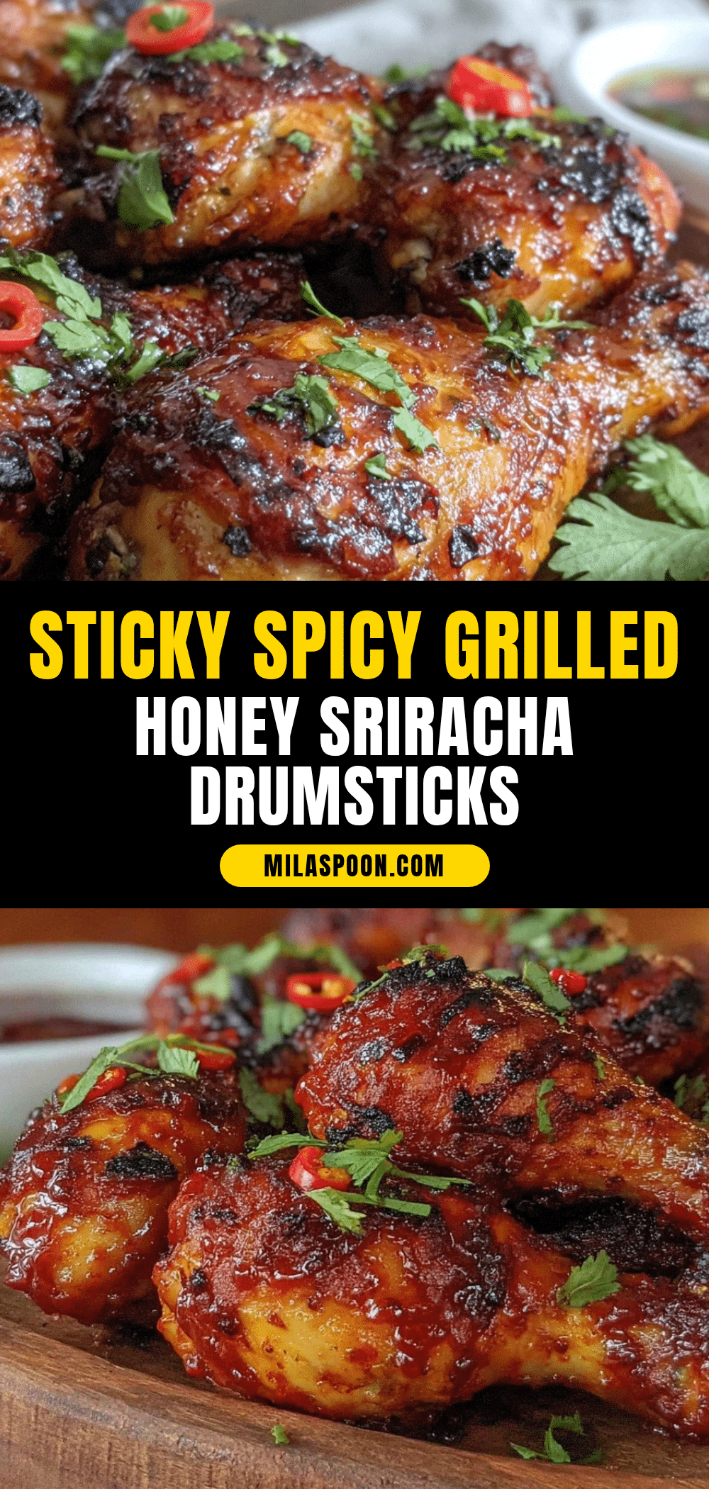 grilled honey sriracha chicken drumsticks recipe