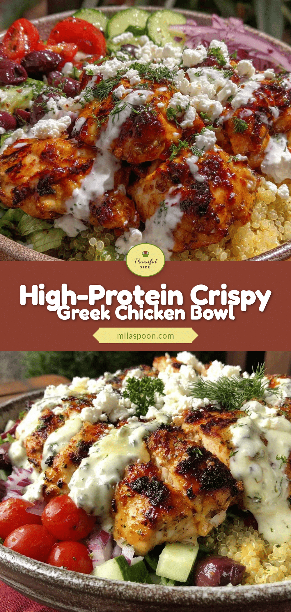 Healthy High-Protein Greek Chicken Bowl recipe