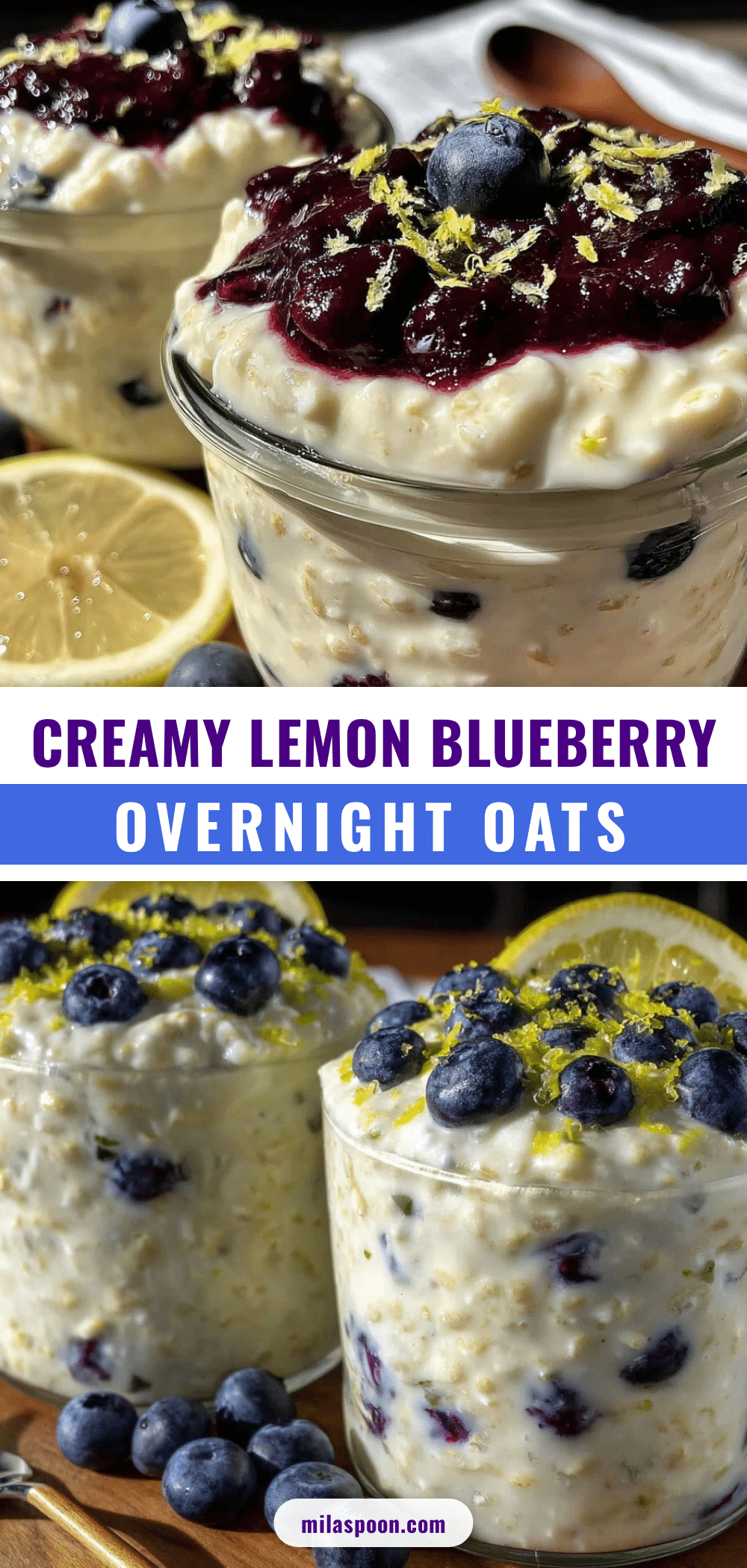 lemon blueberry overnight oats recipe