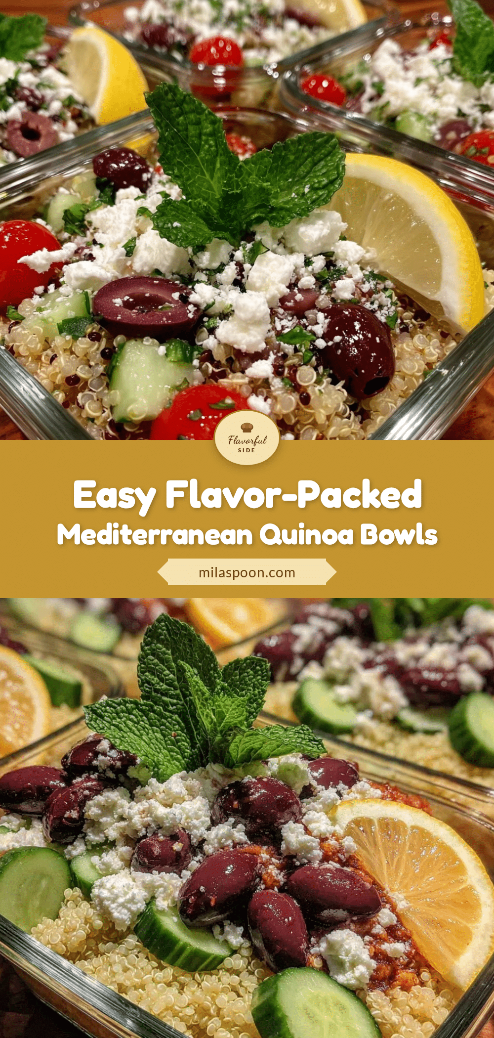 Mediterranean quinoa bowl recipe