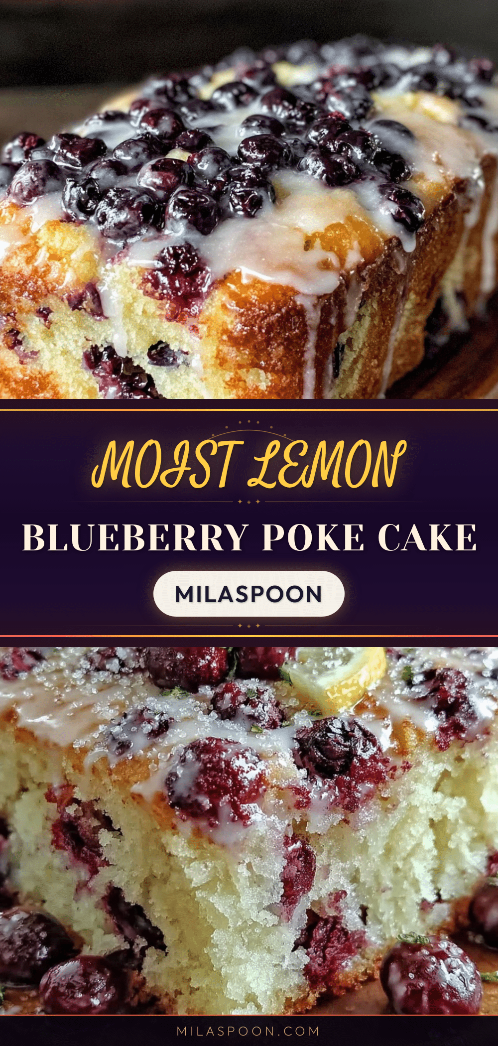 moist lemon blueberry poke cake recipe