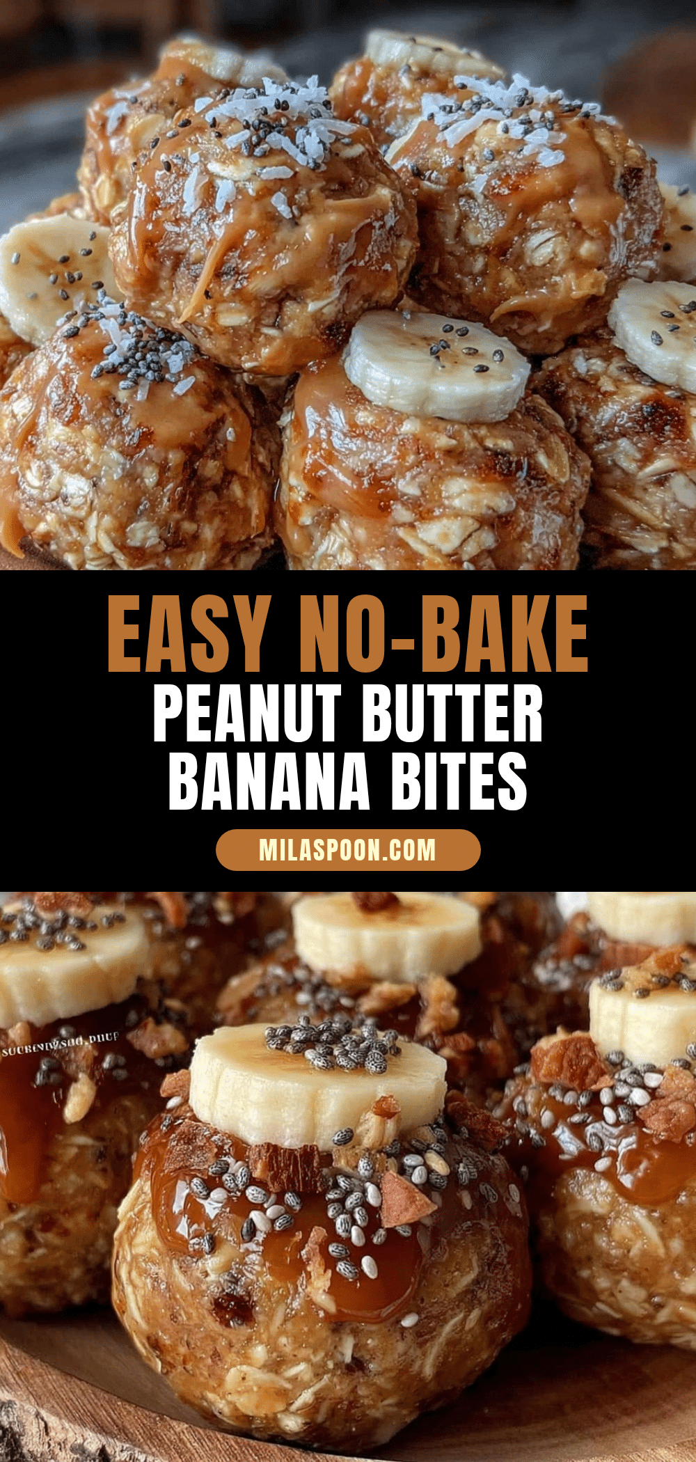 no-bake peanut butter banana protein bites recipe