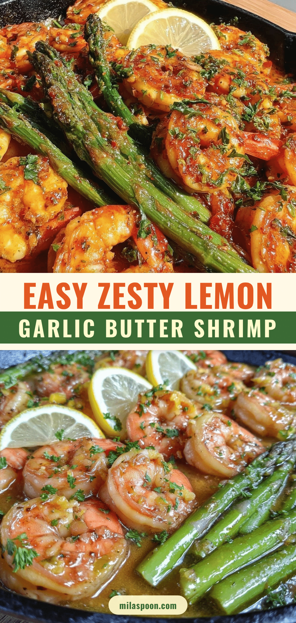 one-pan lemon garlic butter shrimp and asparagus recipe