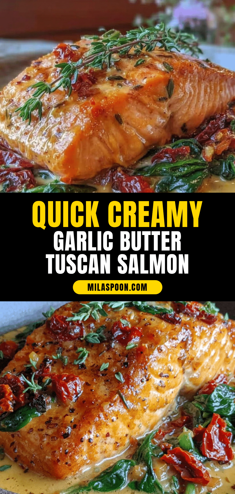 quick creamy garlic butter tuscan salmon recipe