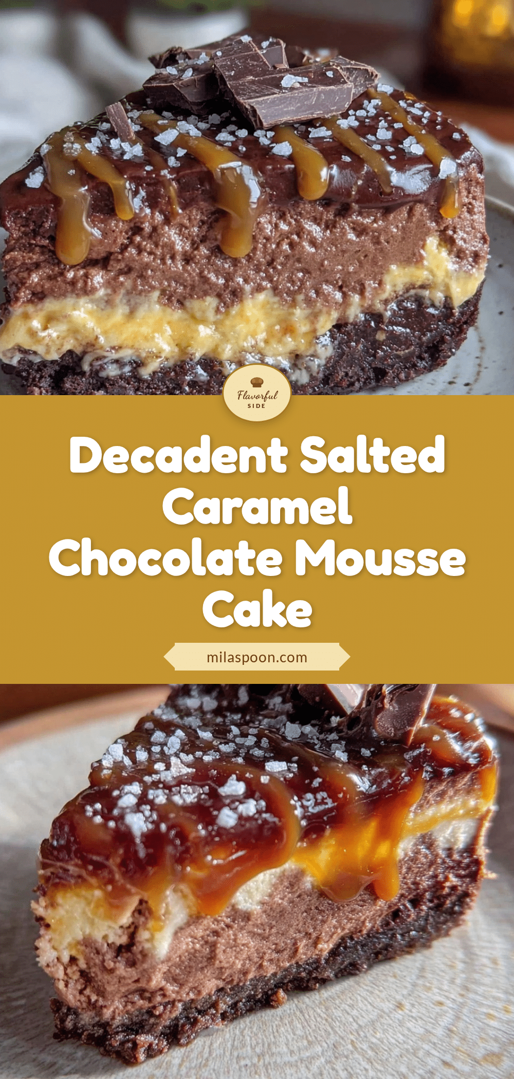 salted caramel chocolate mousse cake recipe