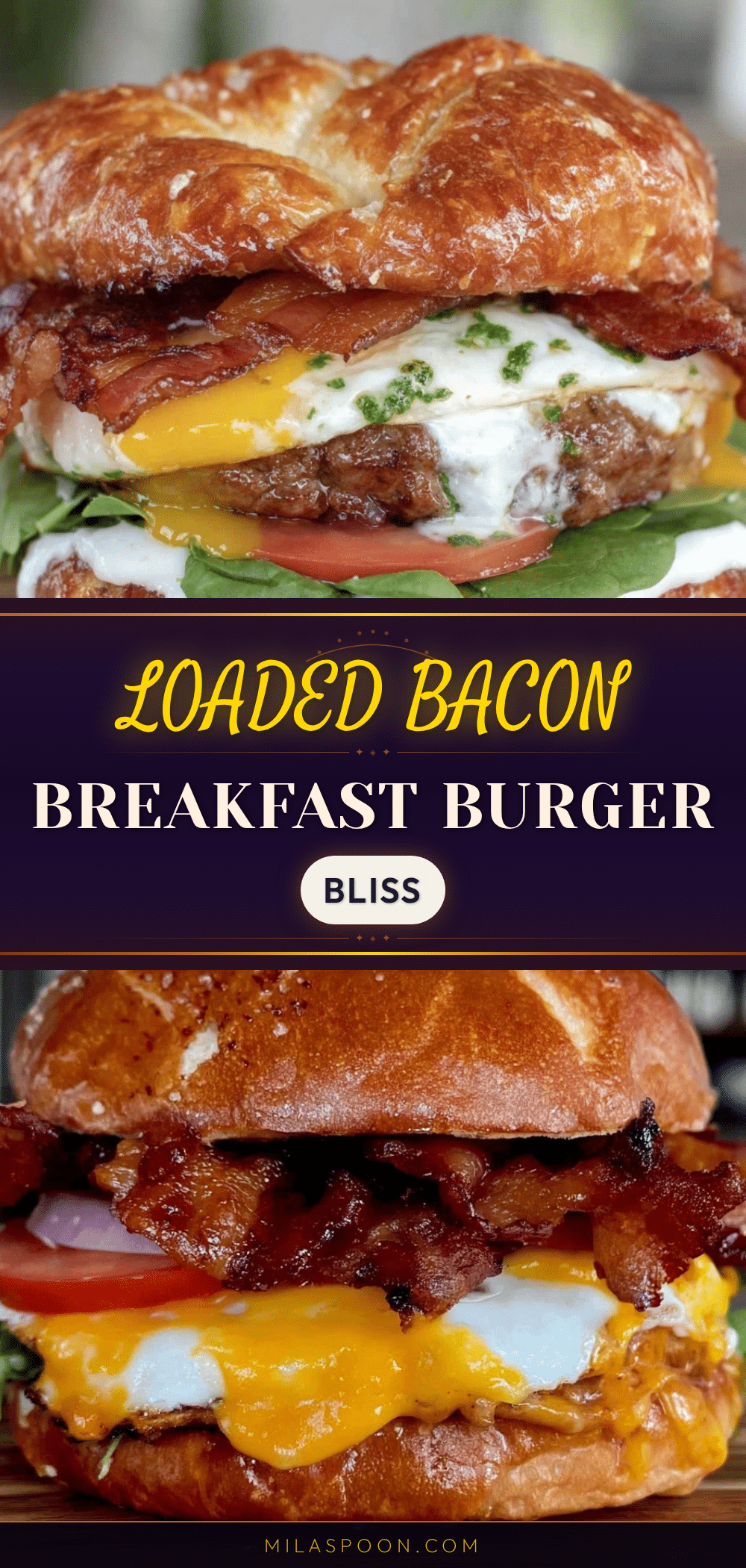 savory loaded breakfast burger recipe