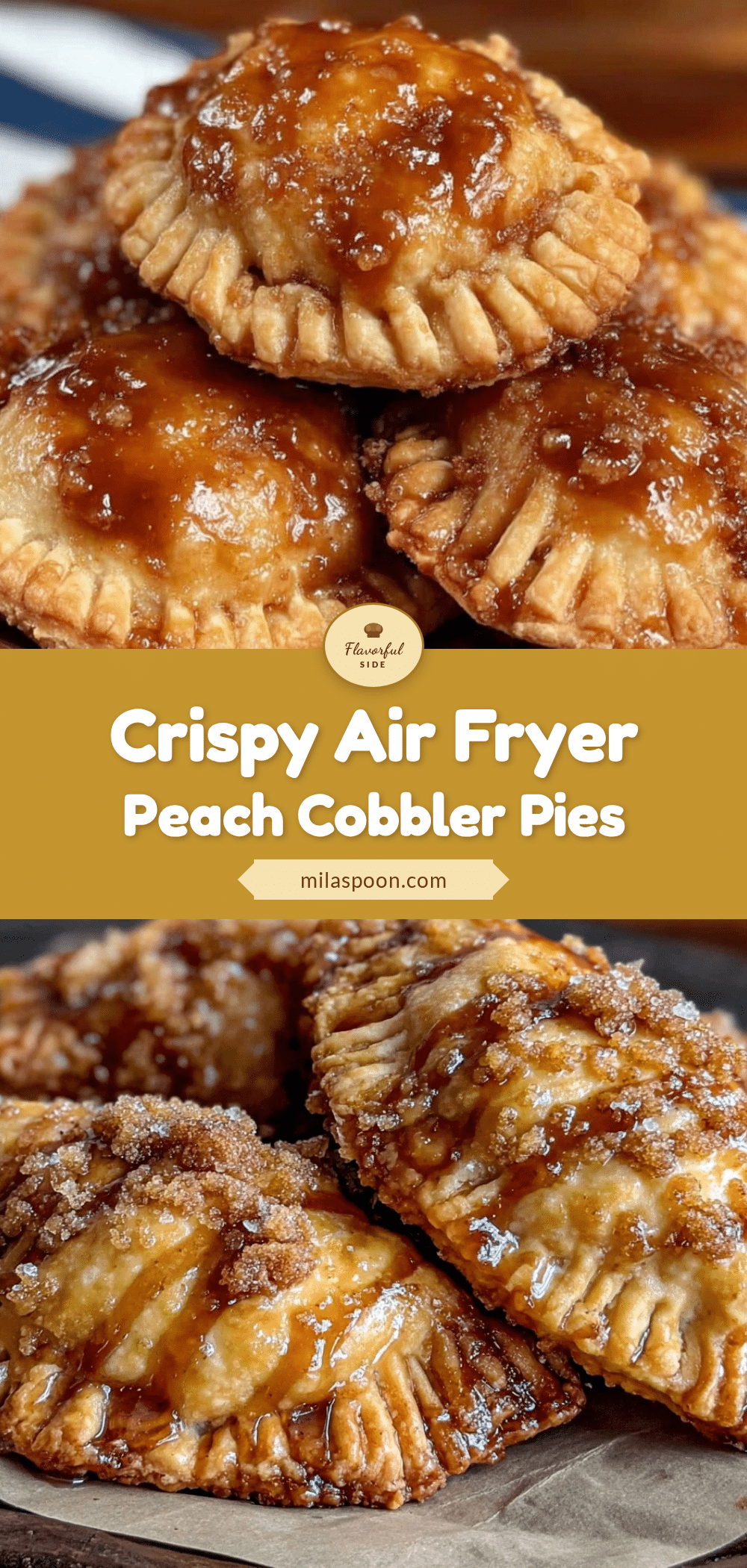 air fryer peach cobbler hand pies recipe